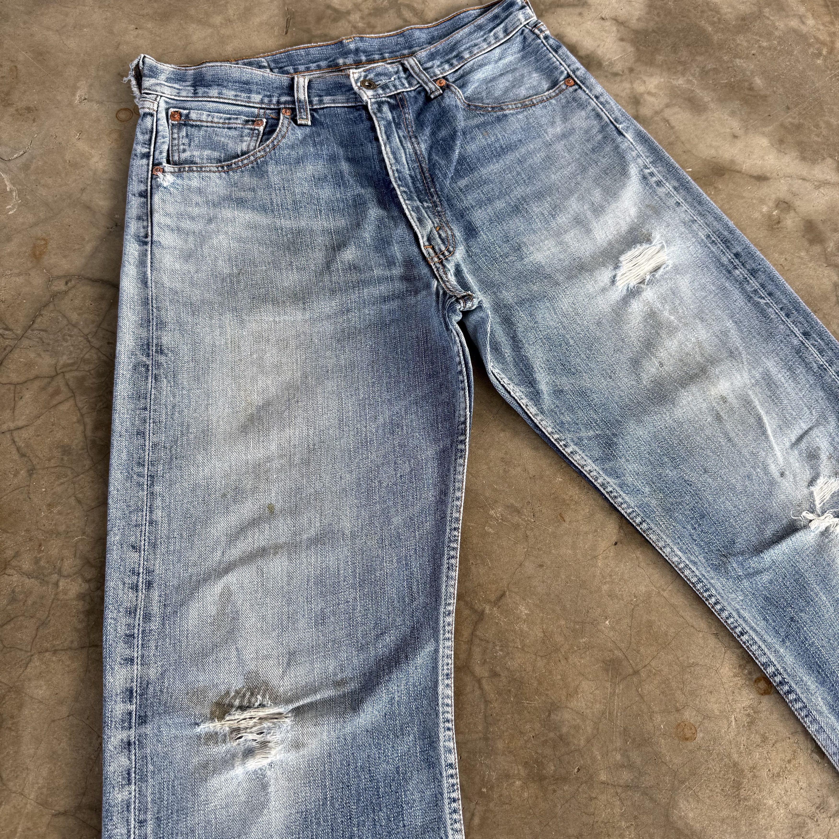 Levi's Vintage Levi's 503 Faded Distressed Denim Jean W32 Size US 32 / EU 48 - 4 Thumbnail