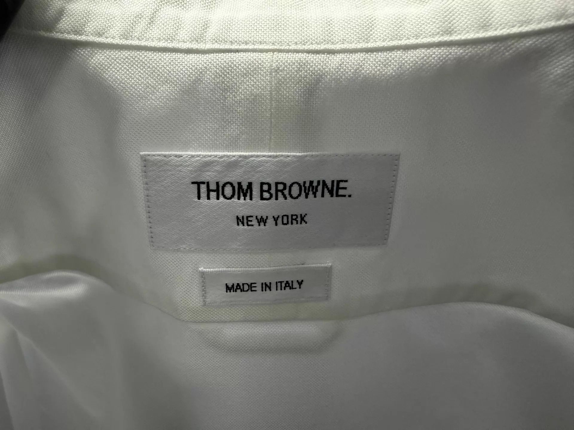 Thom Browne Thom Browne Classic Double Sleeve Logo Oxford Shirt White 2 Size US M / EU 48-50 / 2 - 3 Thumbnail