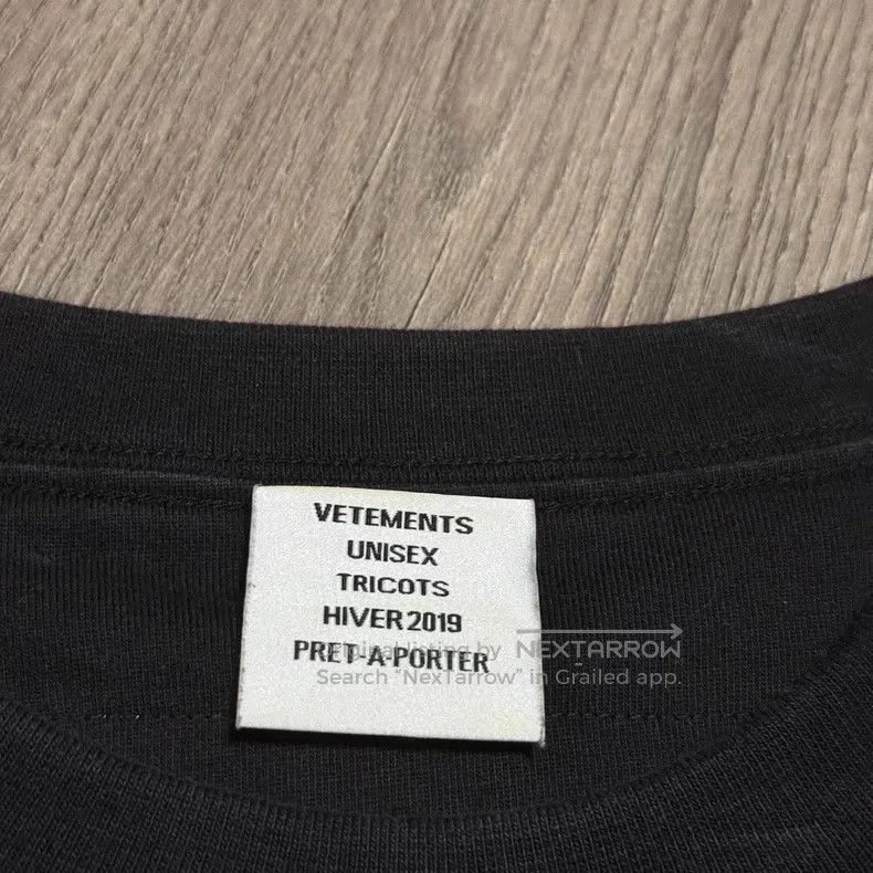 Vetements Vetements Black Cotton Short-sleeve T-shirt Size US XS / EU 42 / 0 - 3 Thumbnail