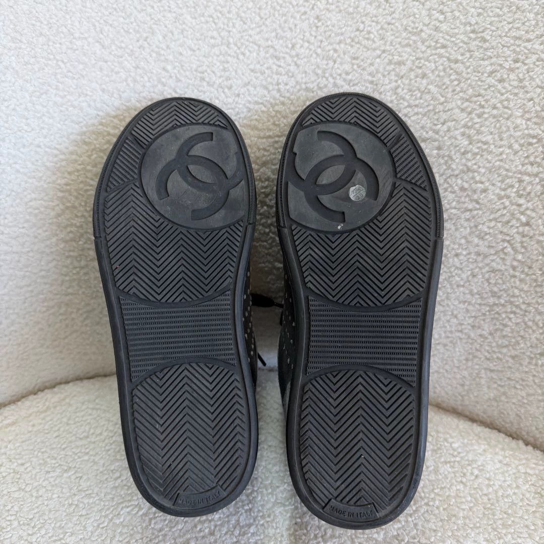 Chanel Chanel Black & Gray Color Blocked Sneaker 37 Size US 6.5 / IT 36.5 - 4 Thumbnail