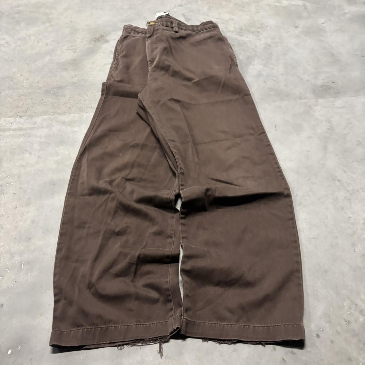 Japanese Brand × Vintage Crazy Vintage Y2K/2000s Brown Essential Casual Pants! Size US 36 / EU 52 - 3 Thumbnail