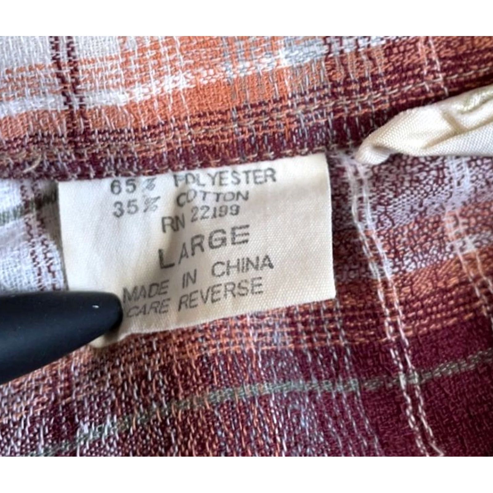 Vintage VINTAGE Kennington Shirt Plaid Button-Up Long Sleeve Men's Large Red Gray Shadow 90s Retro Hipster Grunge Size US L / EU 52-54 / 3 - 3 Thumbnail