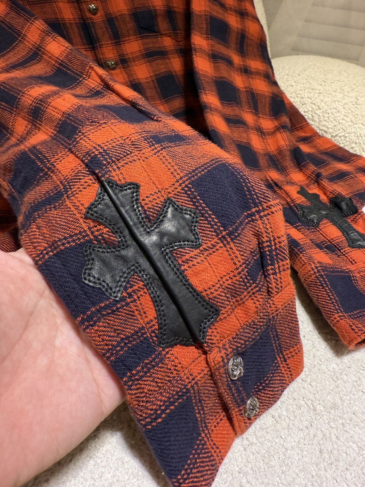 Chrome Hearts Chrome hearts flanel button (Virgil Ablob) Size US M / EU 48-50 / 2 - 8 Thumbnail
