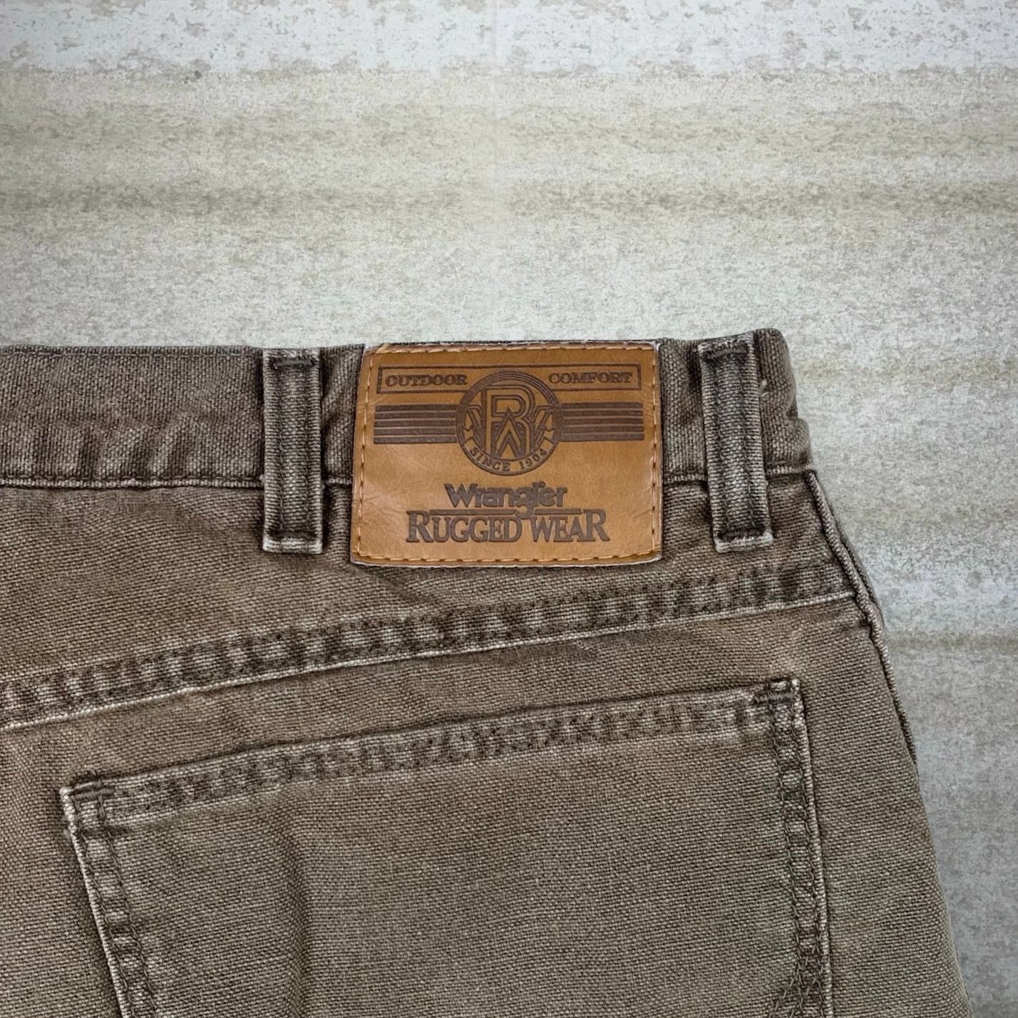 Wrangler Vintage 90s Fleece Lined Wrangler Jeans 38x30 Straight Brown Size US 38 / EU 54 - 4 Thumbnail