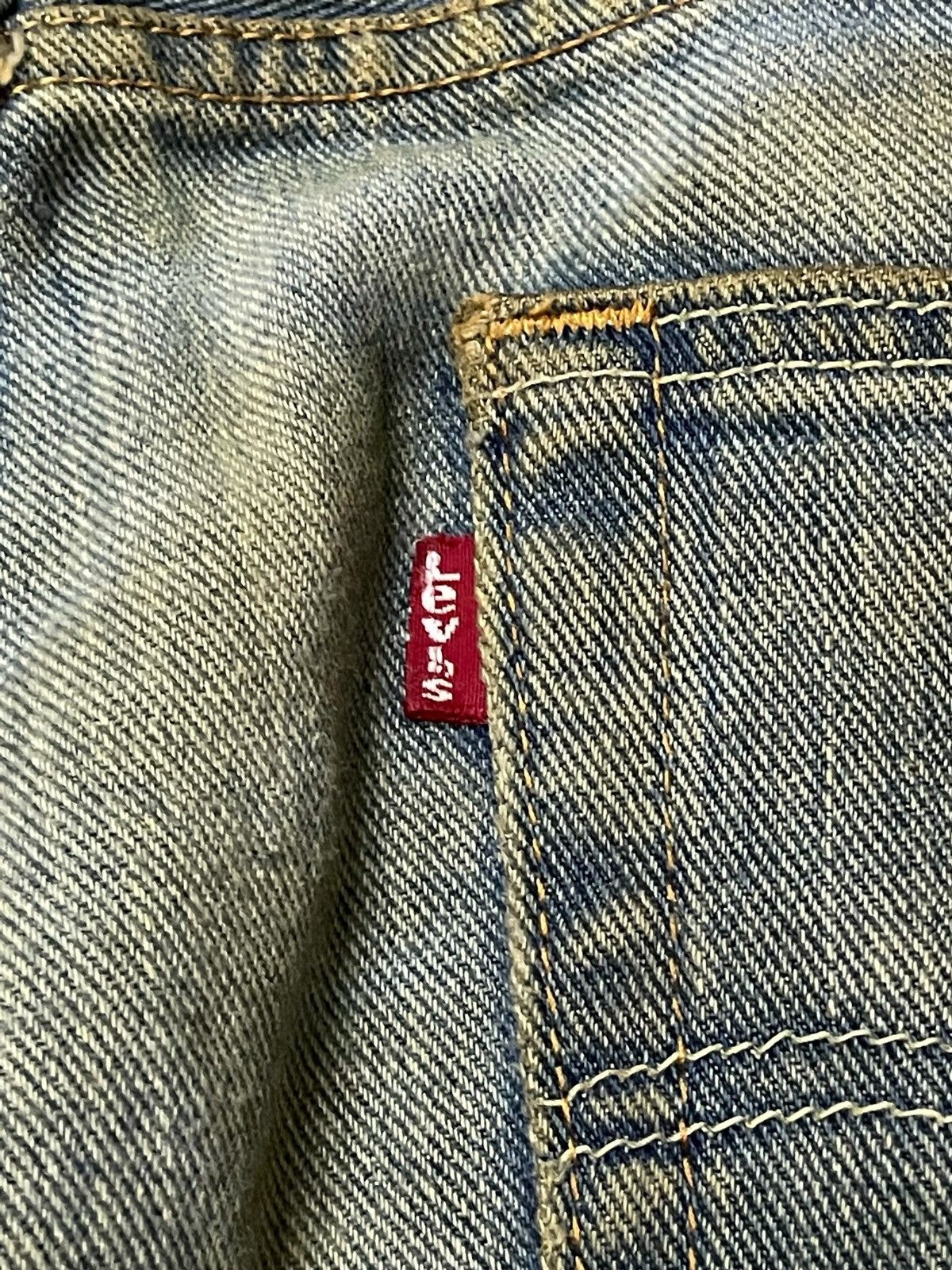 Hysteric Glamour × Levi's × Vintage Vtg Levis 505 Muddy Dirty Wash Blue Loose Jeans Size US 34 / EU 50 - 13 Thumbnail