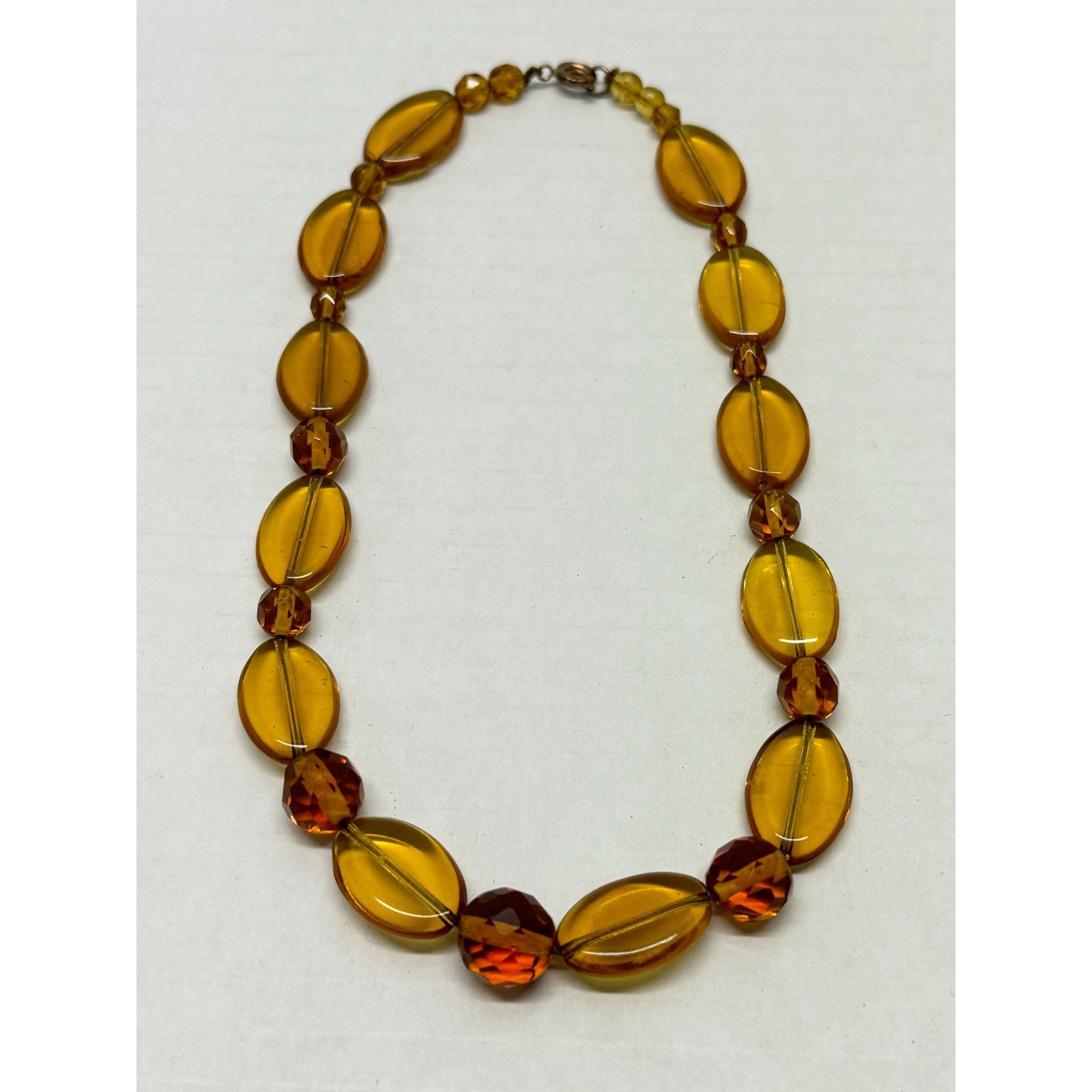Vintage Vintage Estate Faceted Brown Glass Collar Necklace Size ONE SIZE - 4 Thumbnail