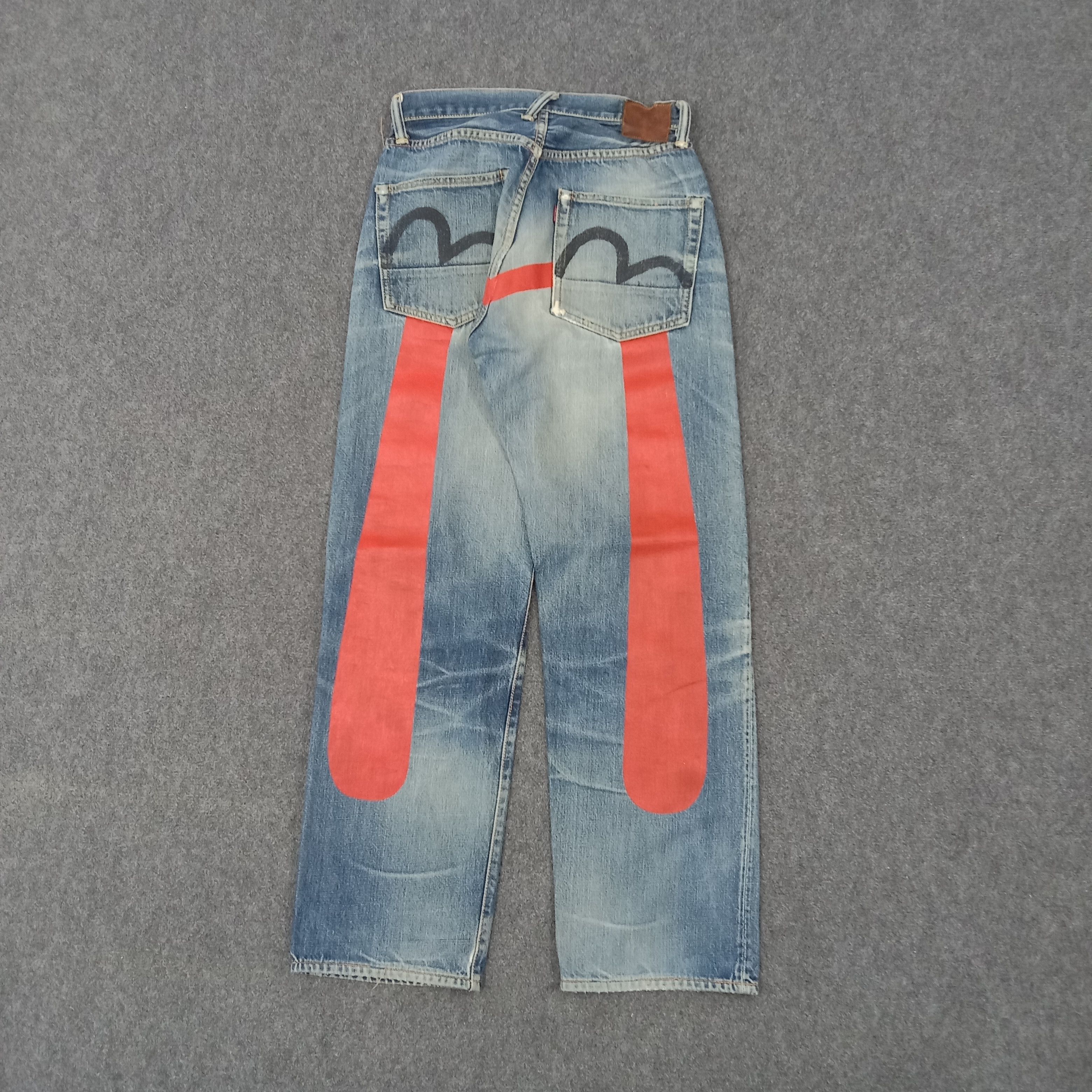Japanese Brand × Vintage Japanese Brand Evisu Selvedge Daicock Custom Art Jeans Size US 27 - 1 Thumbnail