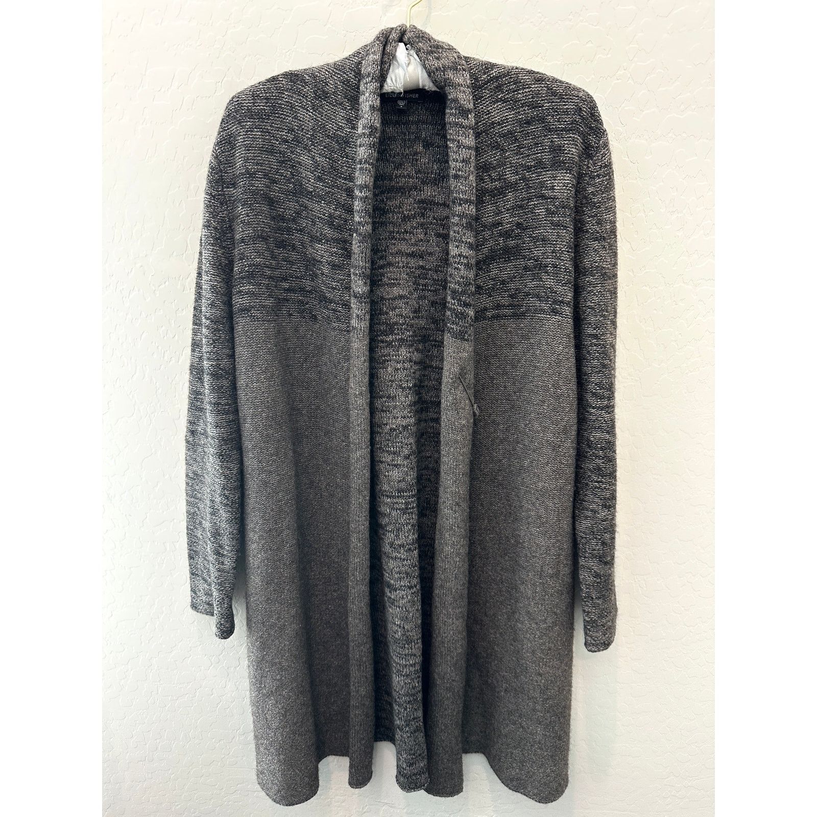 Eileen Fisher EILEEN FISHER Gray Yak Wool Silk Blend Long Sweater Cardigan Size S / US 4 / IT 40 - 1 Thumbnail