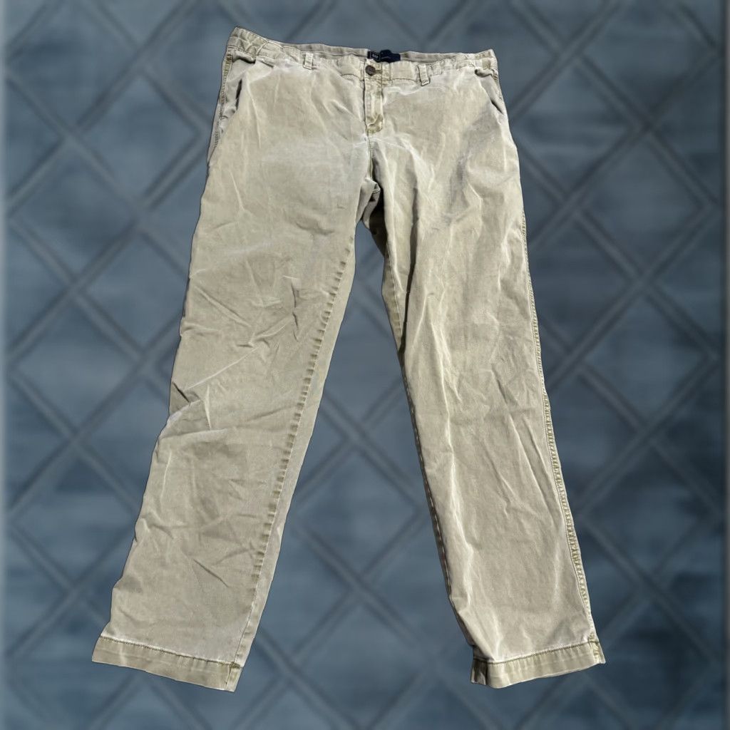 Gap Gap Plus Size 14 Chino Pants Light Tan Cotton Stretch Womens Size 36" / US 14 / IT 50 - 1 Thumbnail