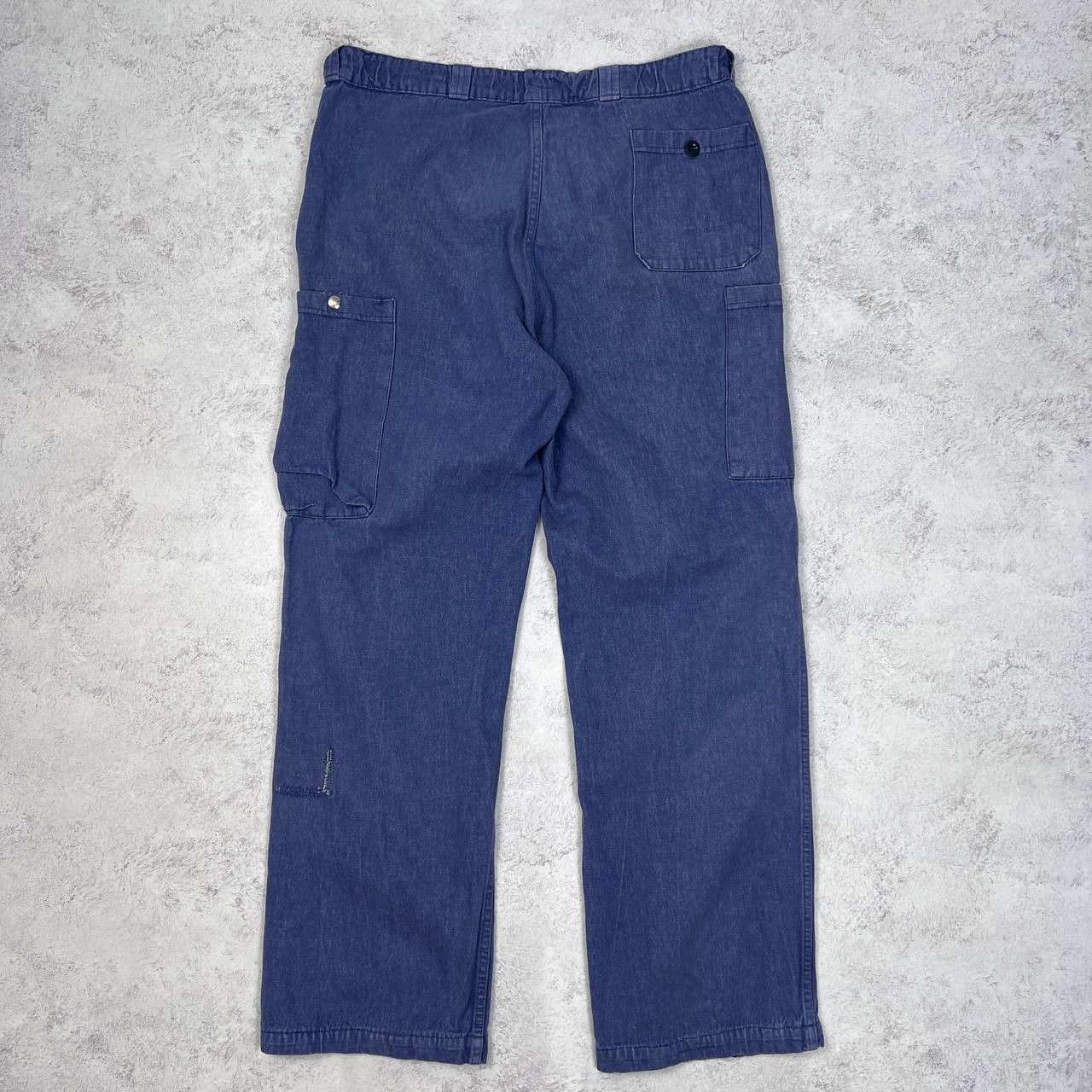 Le Laboureur Vintage 80s French Workwear Faded Sanfor Pants Size US 38 / EU 54 - 12 Thumbnail