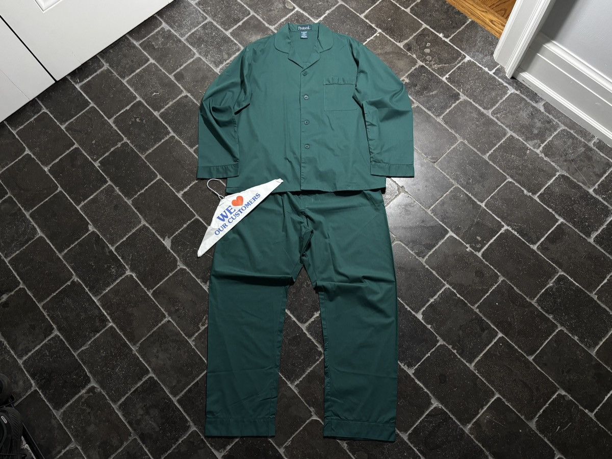 Vintage 1990s Vintage Pajamas Set Dark Green Matching 2 Piece Suit Size US 34 / EU 50 - 17 Thumbnail