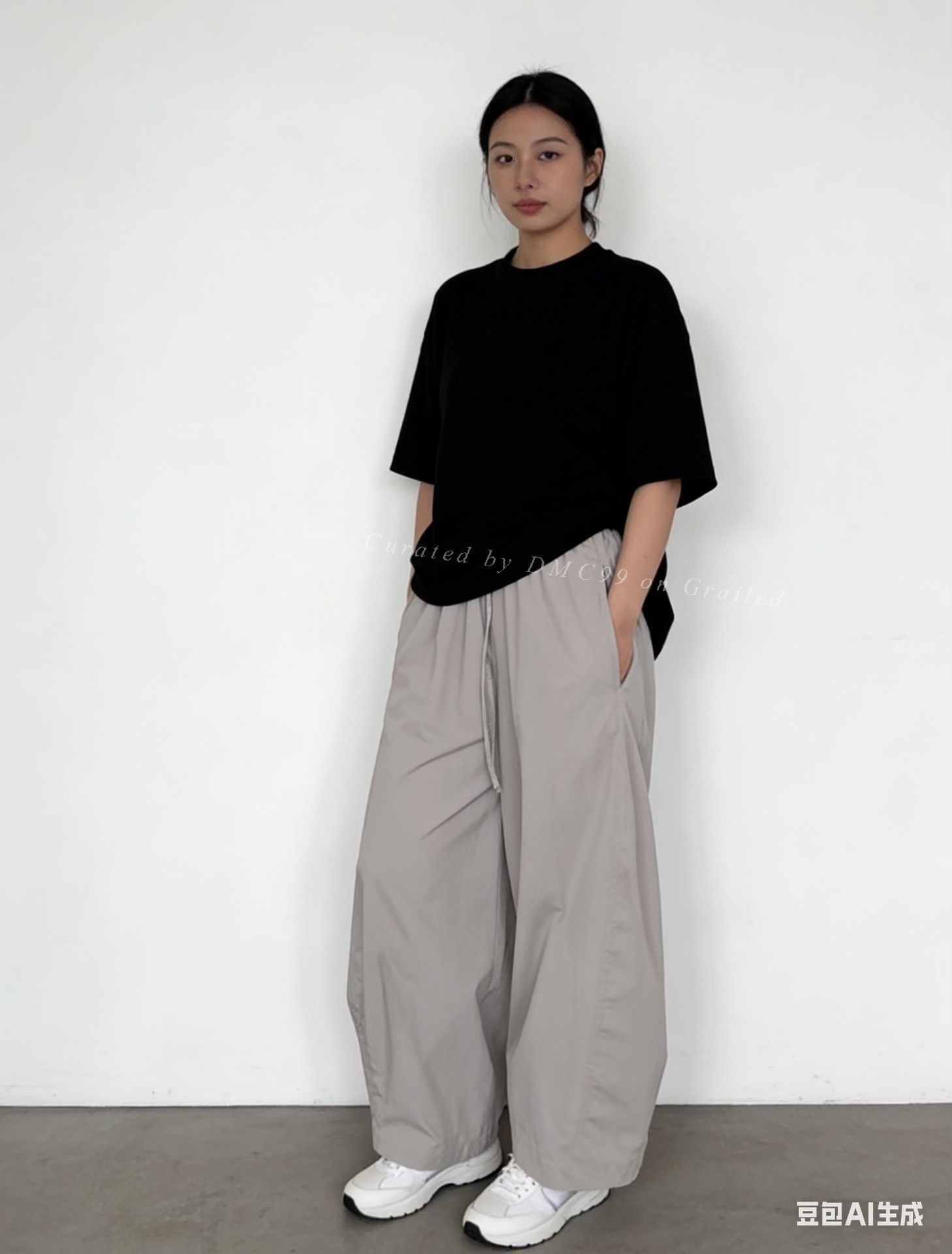Auralee Eco Cotton Loose Gray Wide-Leg Pants Size 28" / US 6 / IT 42 - 1 Thumbnail