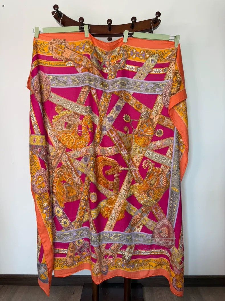 Hermes Hermes size 140*140 Stole Shawl, Size 140*140, Cashmere and Size ONE SIZE - 5 Thumbnail