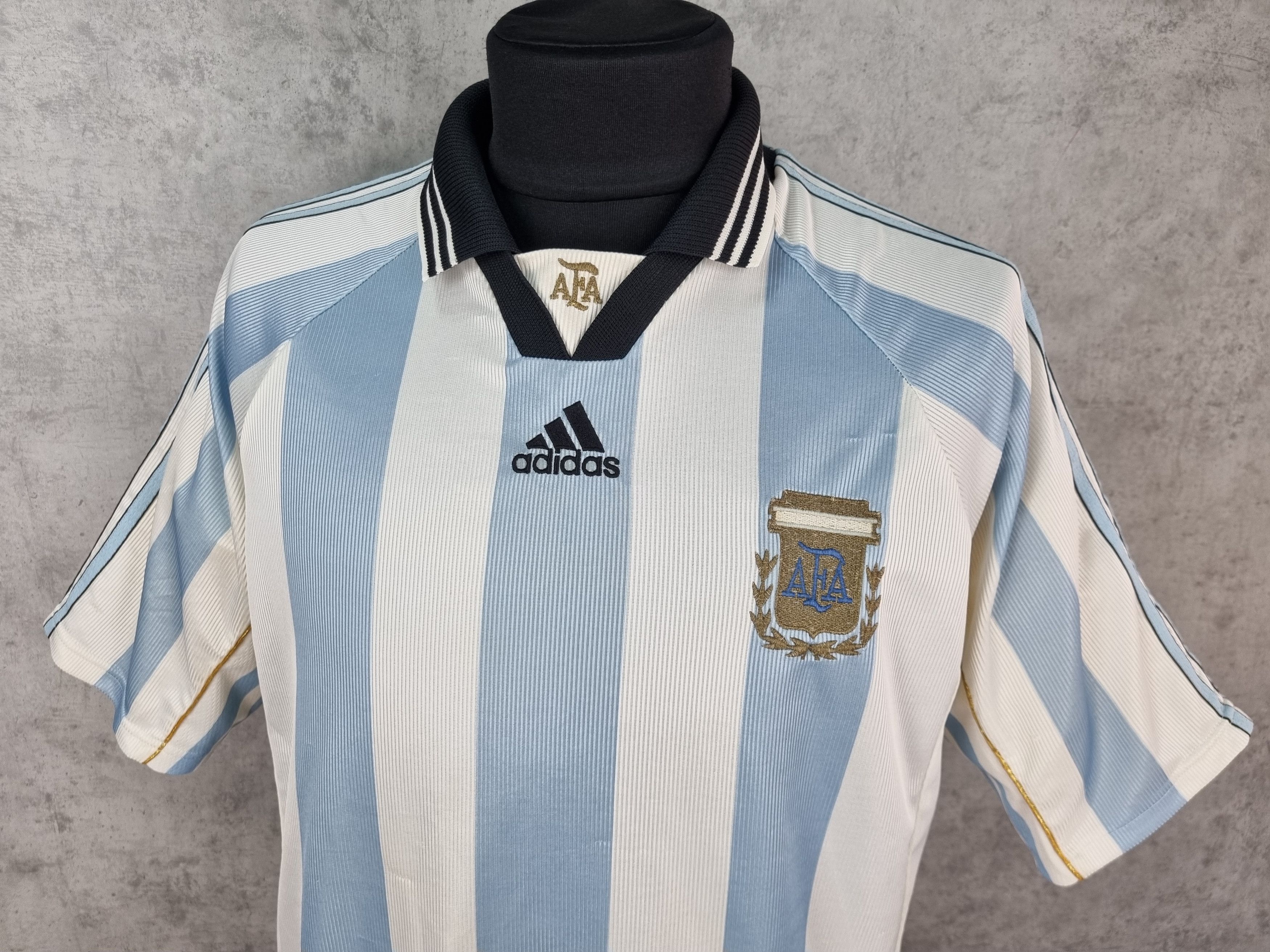 Adidas × Vintage Adidas AFA Official Garment Embroidered Logo Tee shirt Size US L / EU 52-54 / 3 - 5 Thumbnail