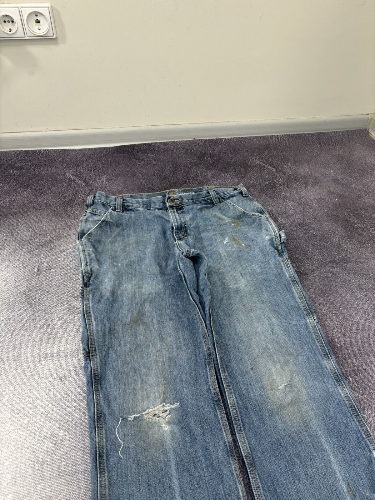 Carhartt Vintage Carhartt Y2K Relaxed Fit Faded Workwear Denim Jeans Size US 36 / EU 52 - 12 Thumbnail