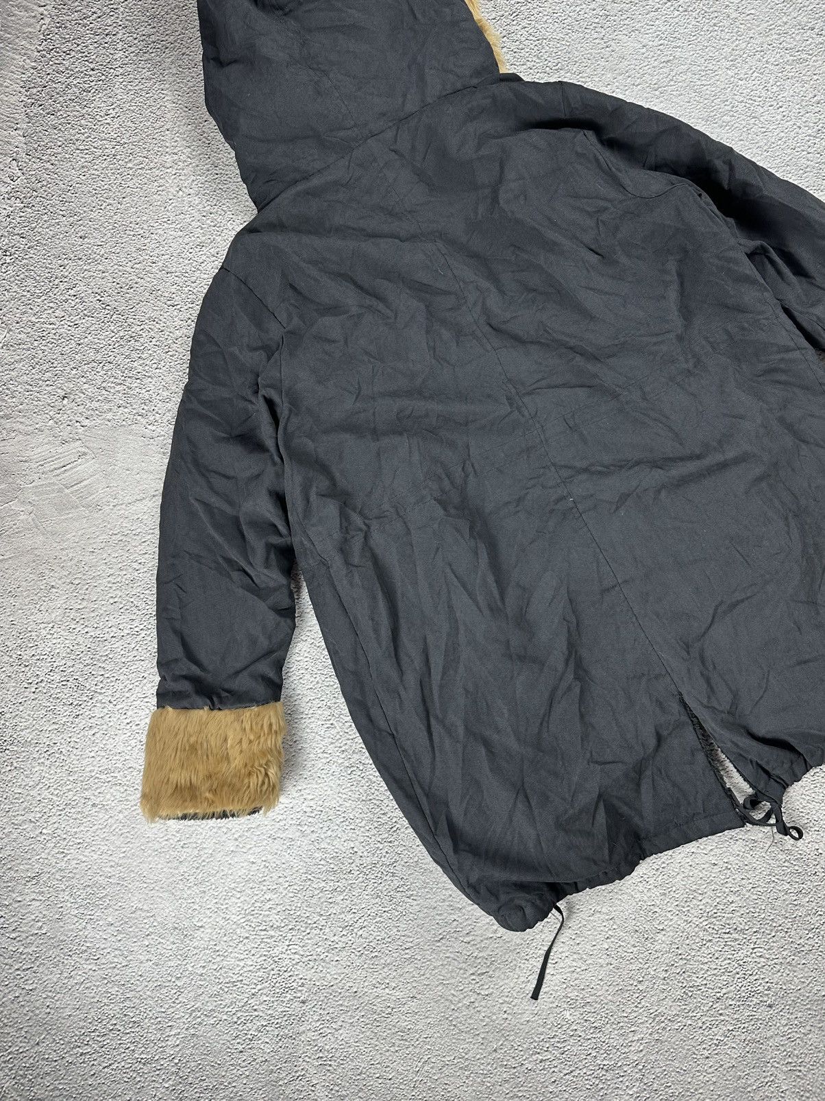 If Six Was Nine Fur Fuzzy Faux Jacket LGB Gothic Hype Coat Opium Parka Size M / US 6-8 / IT 42-44 - 10 Thumbnail