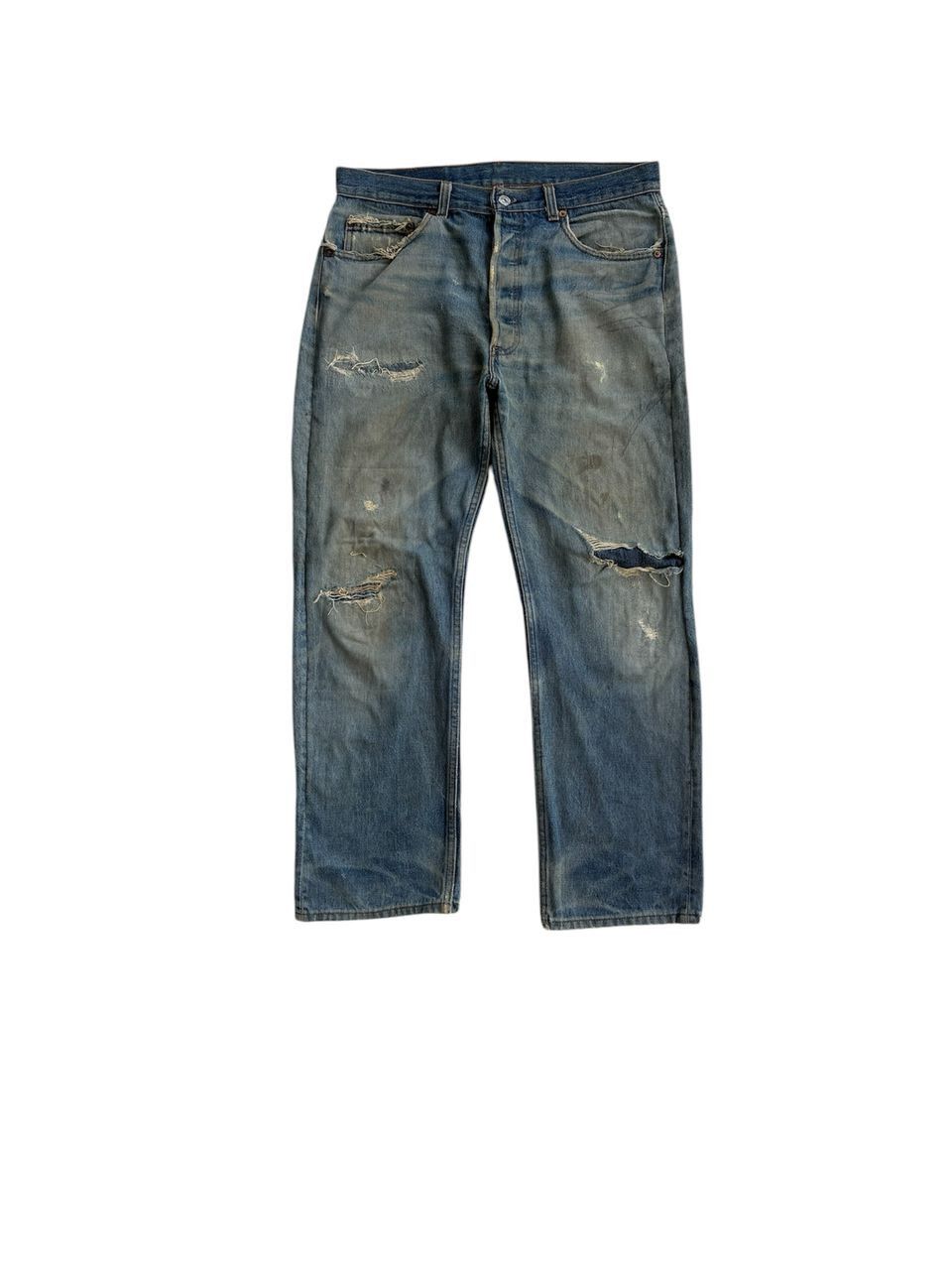 Levi's × Levi's Vintage Clothing Vintage Levi's 501 Distressed Denim Pant Made in USA Size US 34 / EU 50 - 1 Thumbnail
