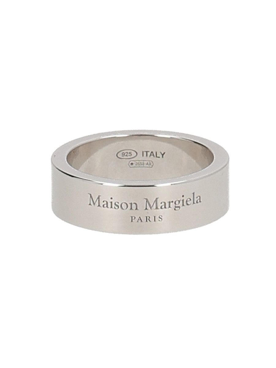Maison Margiela MAISON MARGIELA LOGO RING - GREY (NUMERIC 4) Size ONE SIZE - 1 Thumbnail