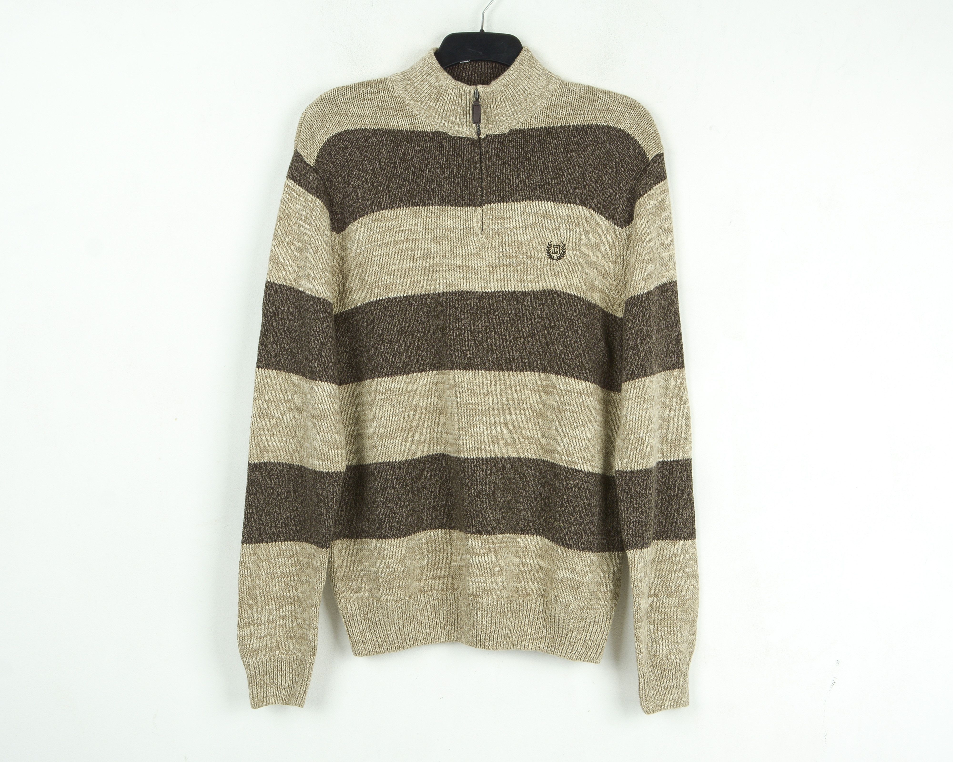 Other CHAPS L Sweater Jumper Striped Pullover Quarter Zip Knit Top Size US L / EU 52-54 / 3 - 1 Thumbnail