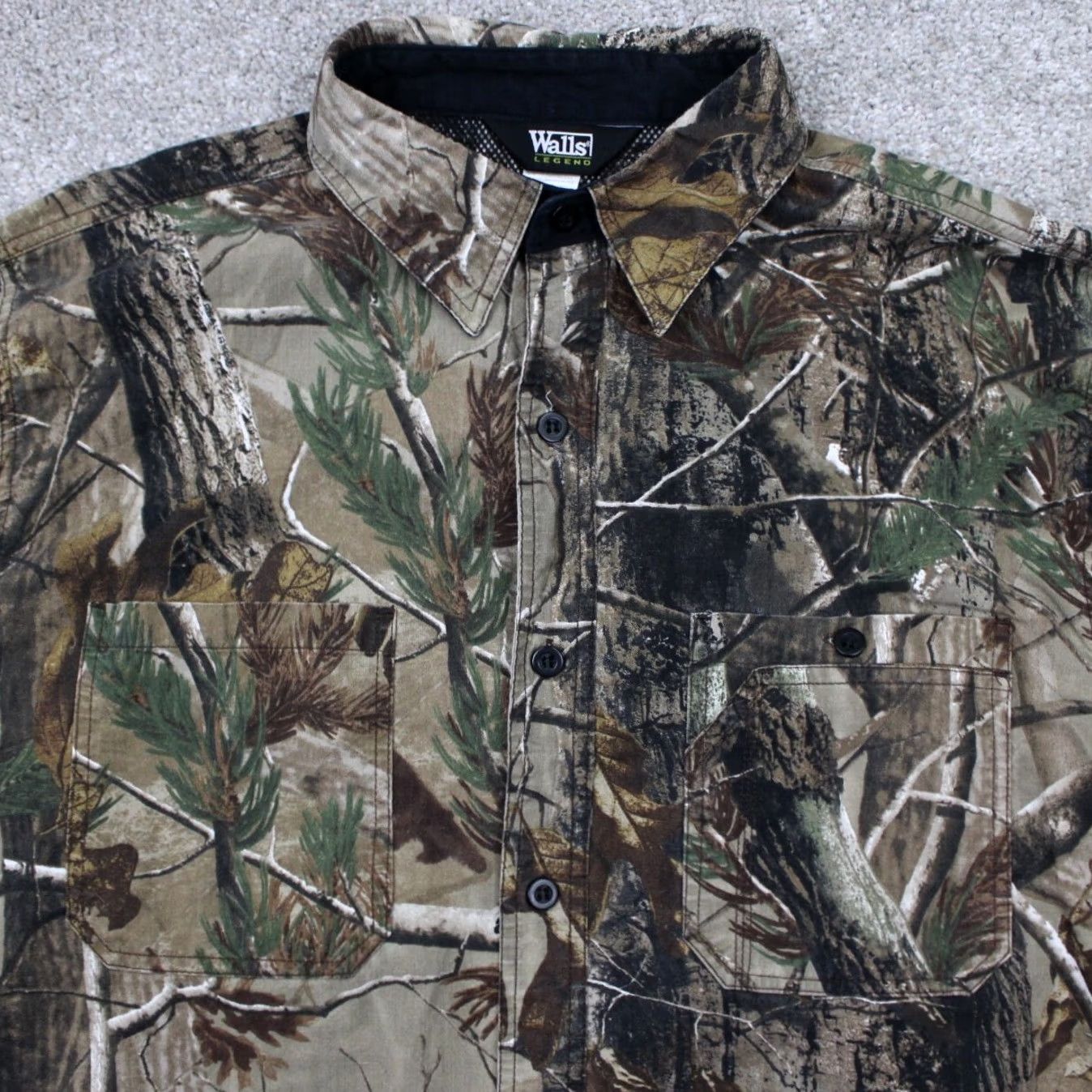 Walls Walls Camo Shirt Mens 2XL XXL Green Camouflage L/S Button-Up Hunting Shirt Size US XXL / EU 58 / 5 - 4 Thumbnail