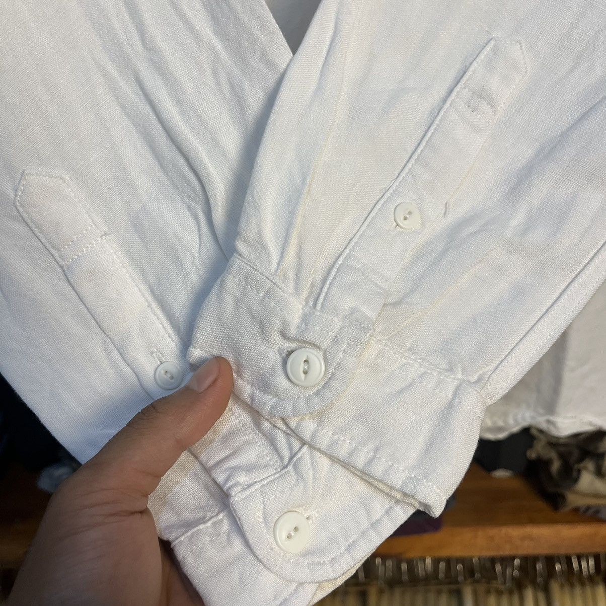 Fred Perry FRED PERRY WHITE ON WHITE BUTTON-UP SHIRT Size US L / EU 52-54 / 3 - 4 Thumbnail