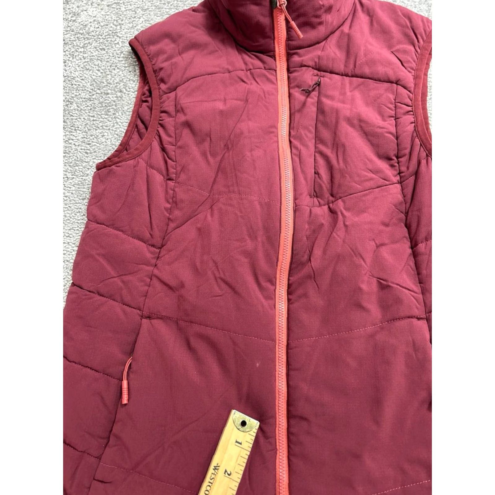 Vintage Backcountry Puffer Vest Womens Medium Red Full Zip Thermal Insulation Mock Neck Jacket Vest Size M / US 6-8 / IT 42-44 - 7 Thumbnail