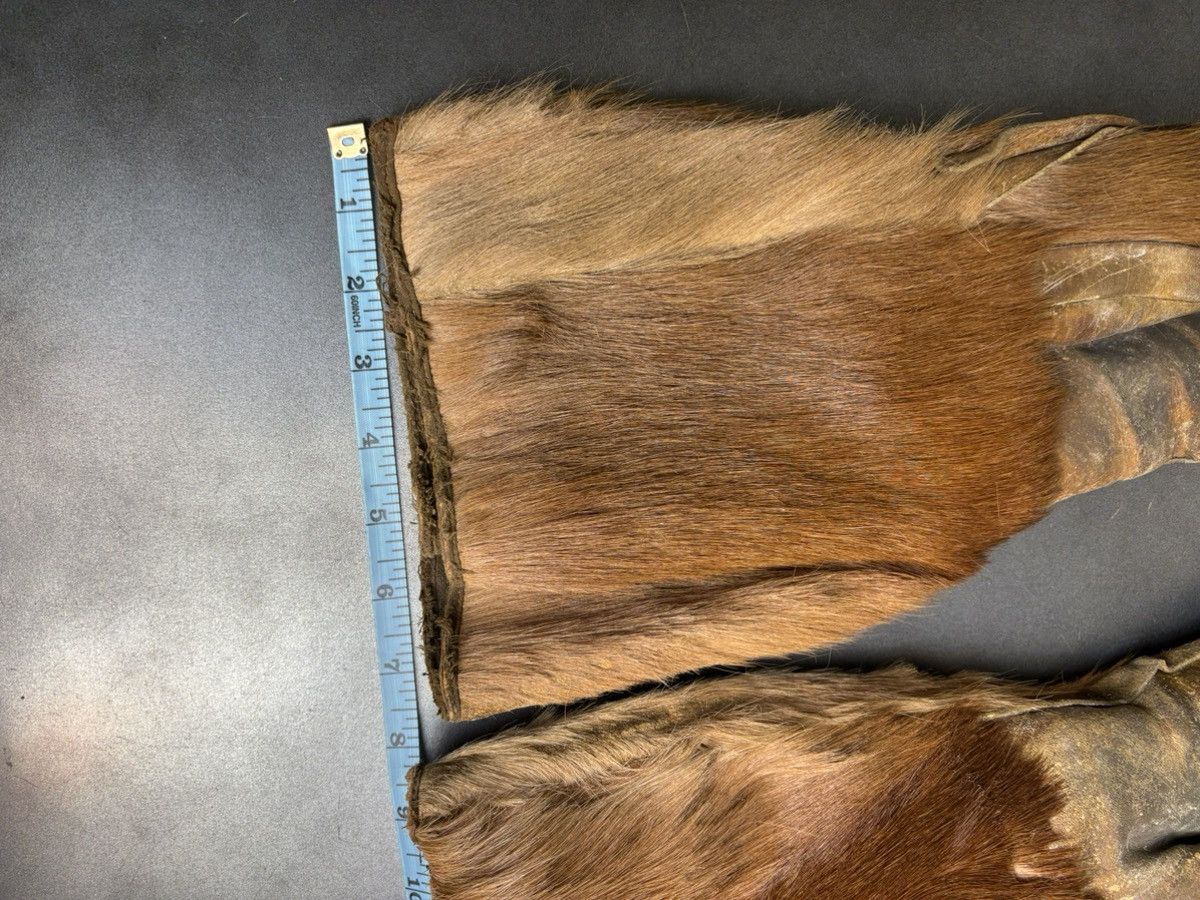 Vintage Antique Bear Fur Gauntlets Vintage Bearskin Mittens WW1 WW2 Size ONE SIZE - 5 Thumbnail