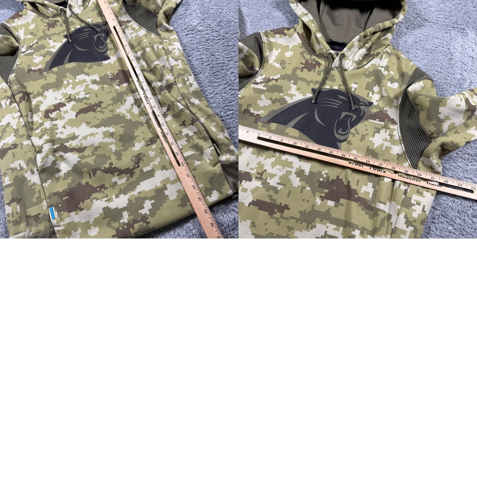 Nike Nike Carolina Panthers NFL Salute to Service Digital Camo On Field Hoodie M Mens Camouflage Football Urban Athleisure Size US M / EU 48-50 / 2 - 8 Thumbnail