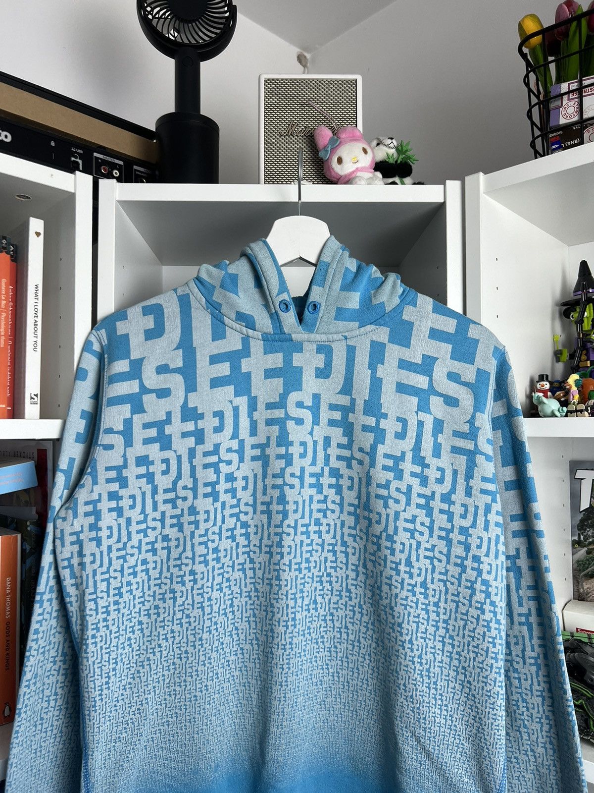 Diesel Vintage Y2K Diesel aop print hoodie S avantgarde archive 00s Size US S / EU 44-46 / 1 - 3 Thumbnail