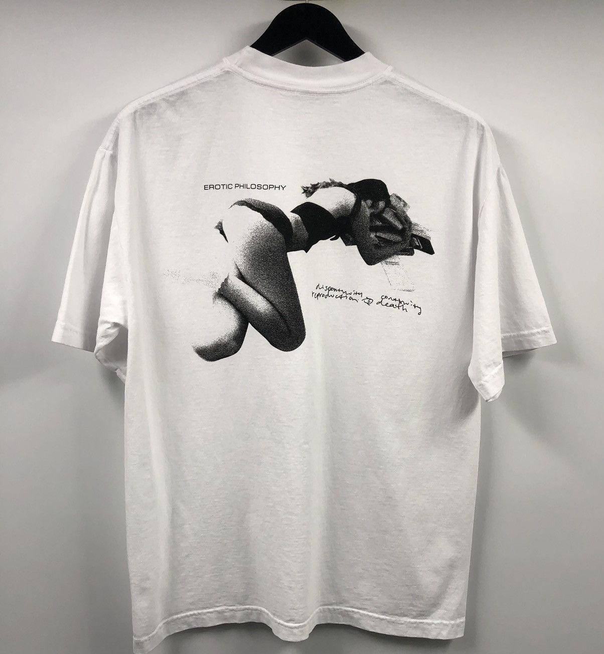 Los Angeles Apparel Erotic Philosophy Lingerie Book Pocket White T-Shirt Medium Size US M / EU 48-50 / 2 - 7 Thumbnail