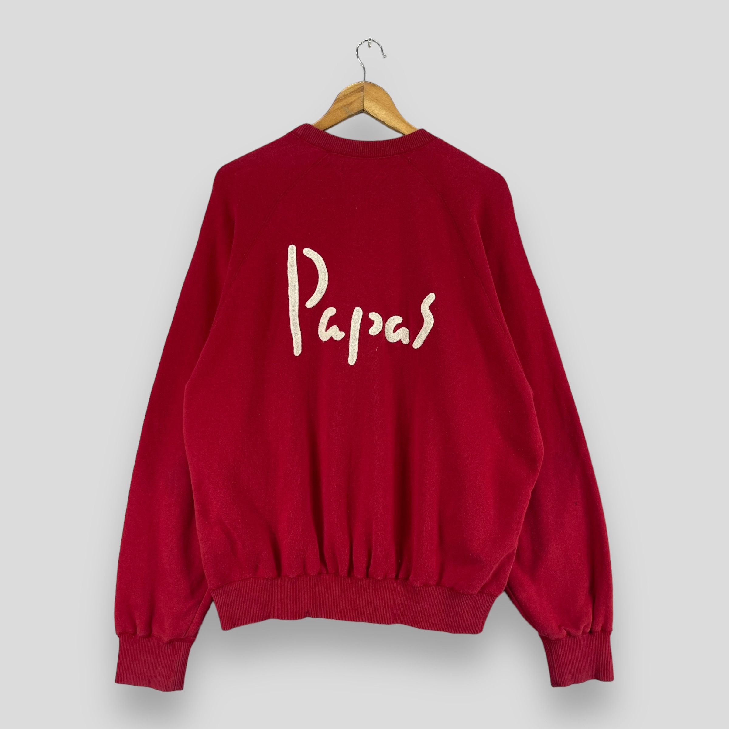 Japanese Brand × Vintage Vintage 90s PAPAS Maniere De Heming Crewneck Sweatshirt Size US L / EU 52-54 / 3 - 6 Thumbnail