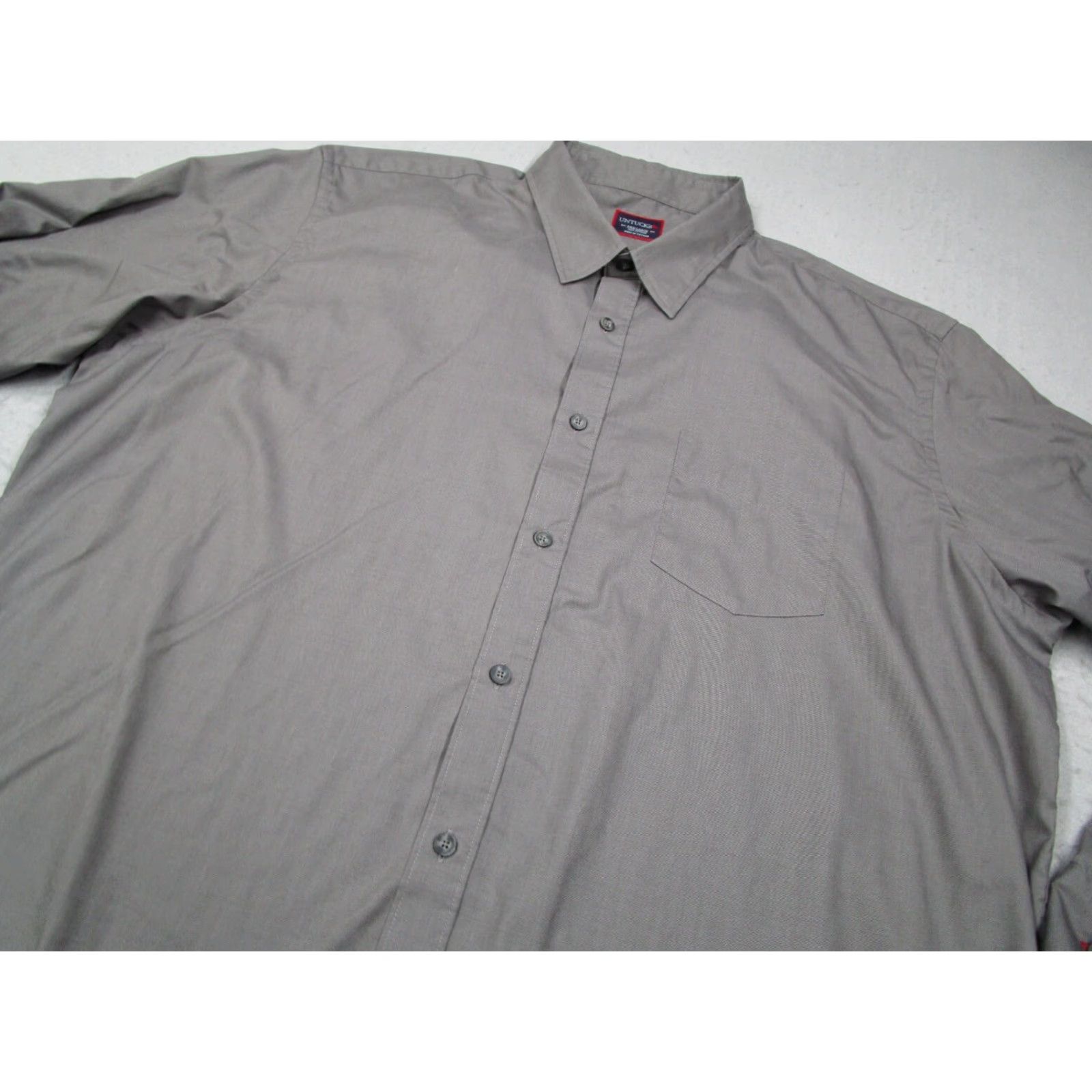 UNTUCKit UntuckIt Shirt Mens 3XL XXXL Gray Twill Button Up Long Sleeve Work Casual Size US XXL / EU 58 / 5 - 2 Thumbnail