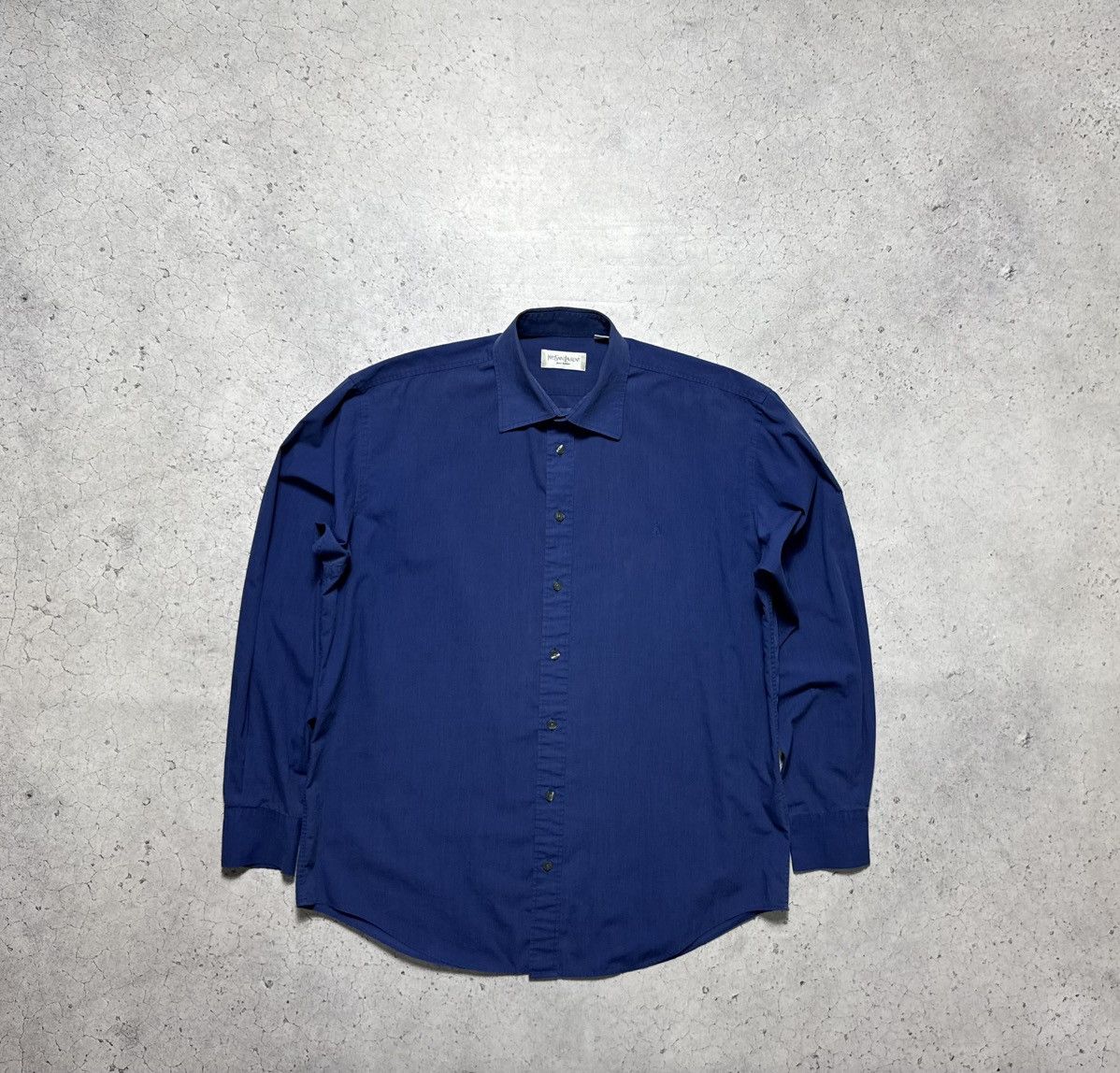 Yves Saint Laurent Yves Saint Laurent YSL Luxury Button Up Shirt Blue Size US L / EU 52-54 / 3 - 1 Thumbnail