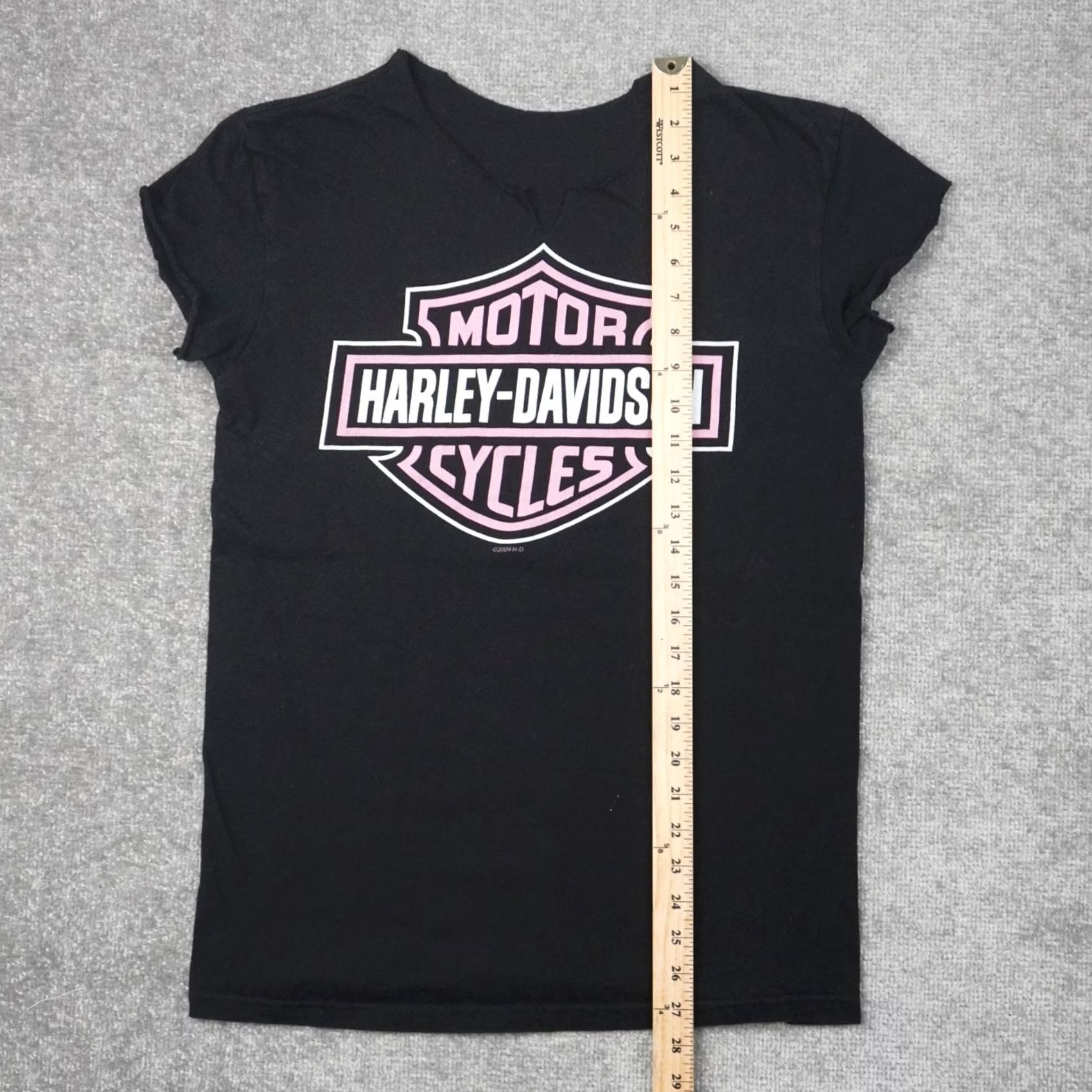 Harley Davidson Harley-Davidson T-Shirt Shirt Womens Medium Black Short Sleeve Pullover Round Neck Casual Basic Motorcycle 90s? Size M / US 6-8 / IT 42-44 - 3 Thumbnail