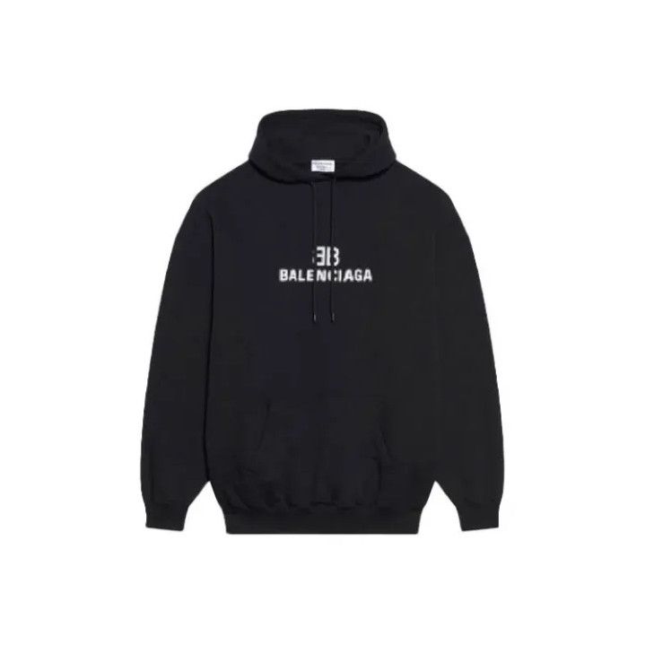 Balenciaga Balenciaga Logo Drawstring Sweatshirt for Men Size US XS / EU 42 / 0 - 1 Thumbnail