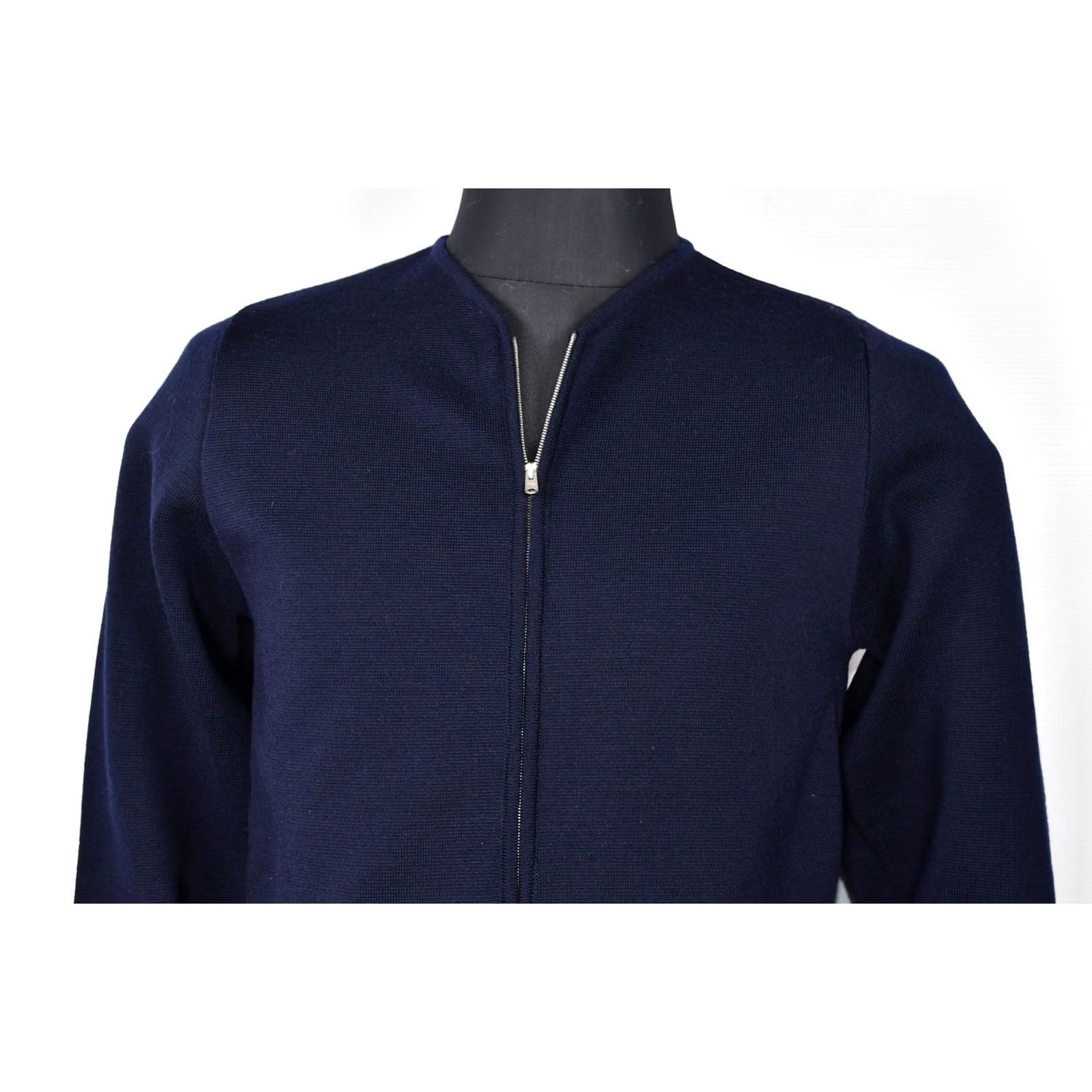 Norse Projects Norse Projects Falki Zip Merino Wool Knit Navy M Cardigan Sweater Mens XS? Wait. Size US M / EU 48-50 / 2 - 2 Thumbnail