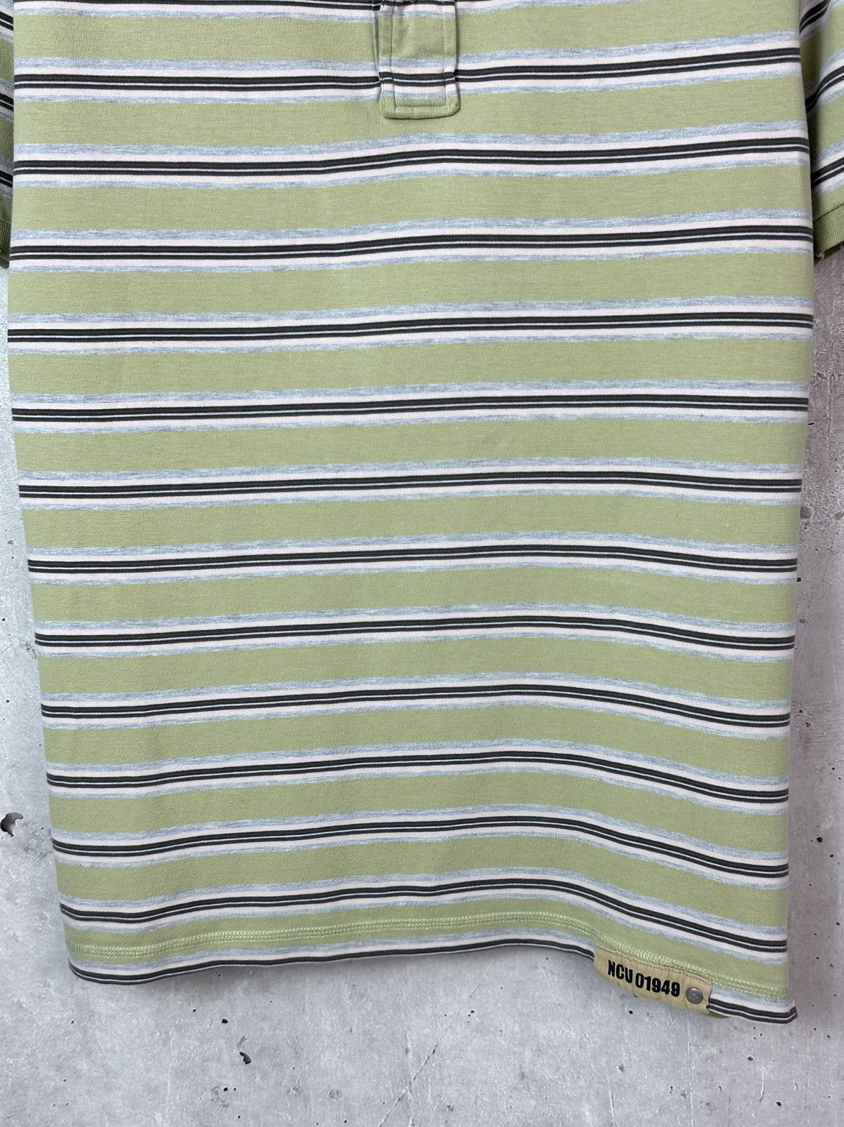 Nigel Cabourn Nigel Cabourn Utility Stripped Distressed Men’s Cotton Polo Size US L / EU 52-54 / 3 - 7 Thumbnail