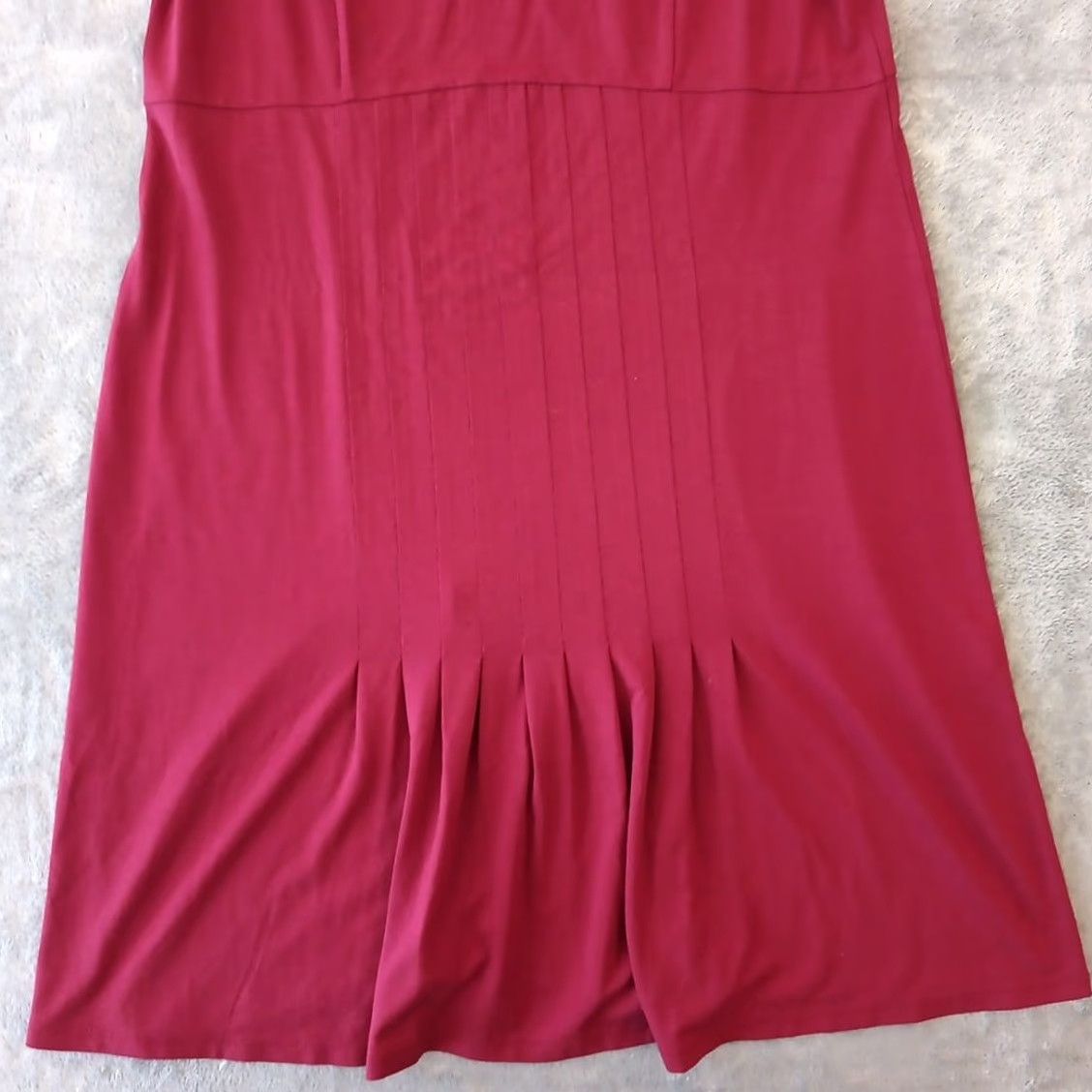 J. Jill J.Jill Wearever Shift Dress Red Short Sleeve Pleated Pullover Knee Length Petite Small Womens Property: PS Size S / US 4 / IT 40 - 5 Thumbnail
