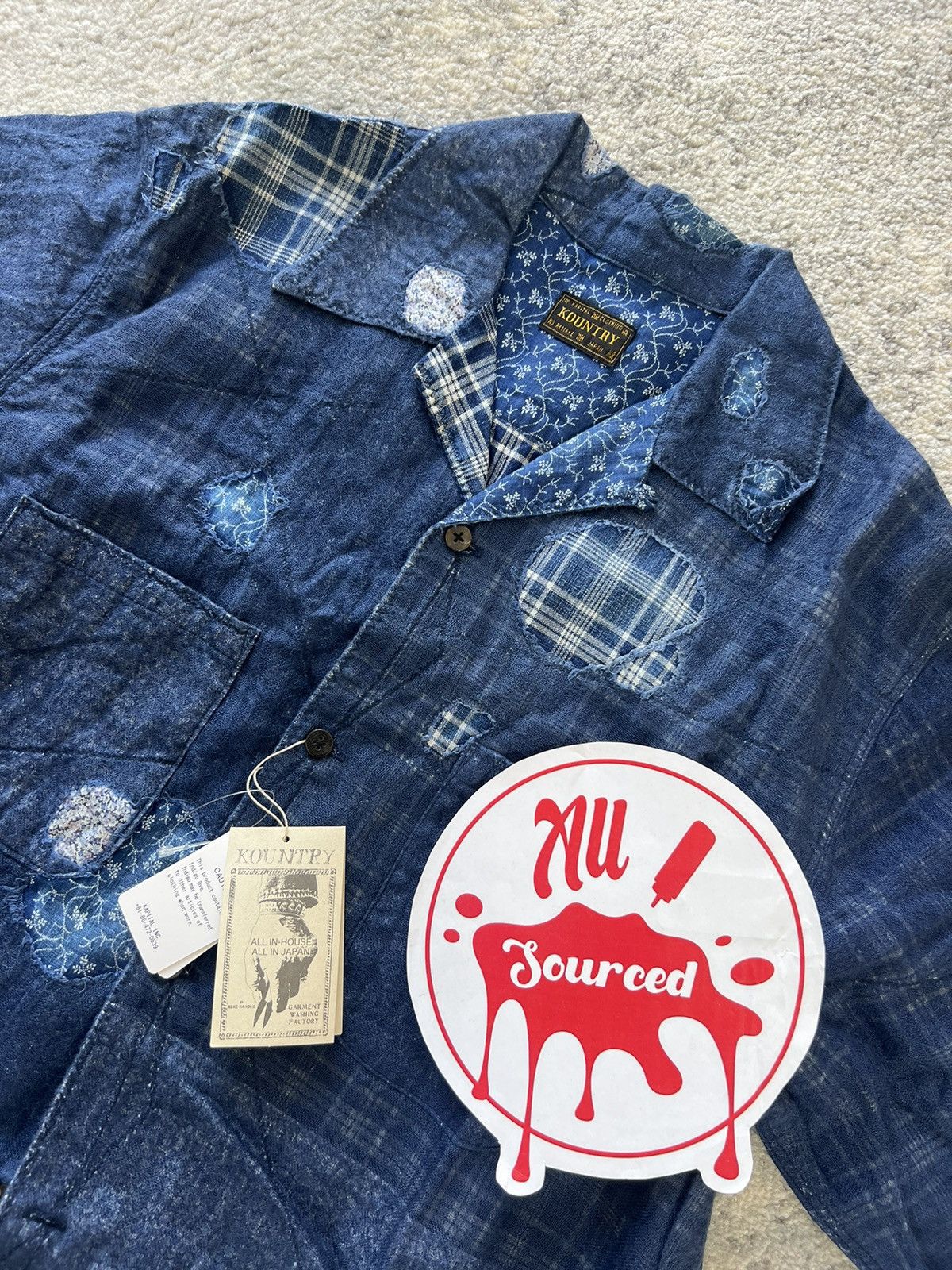 Kapital Kapital Patchwork Boro Aloha Indigo Shirt Size US L / EU 52-54 / 3 - 2 Thumbnail
