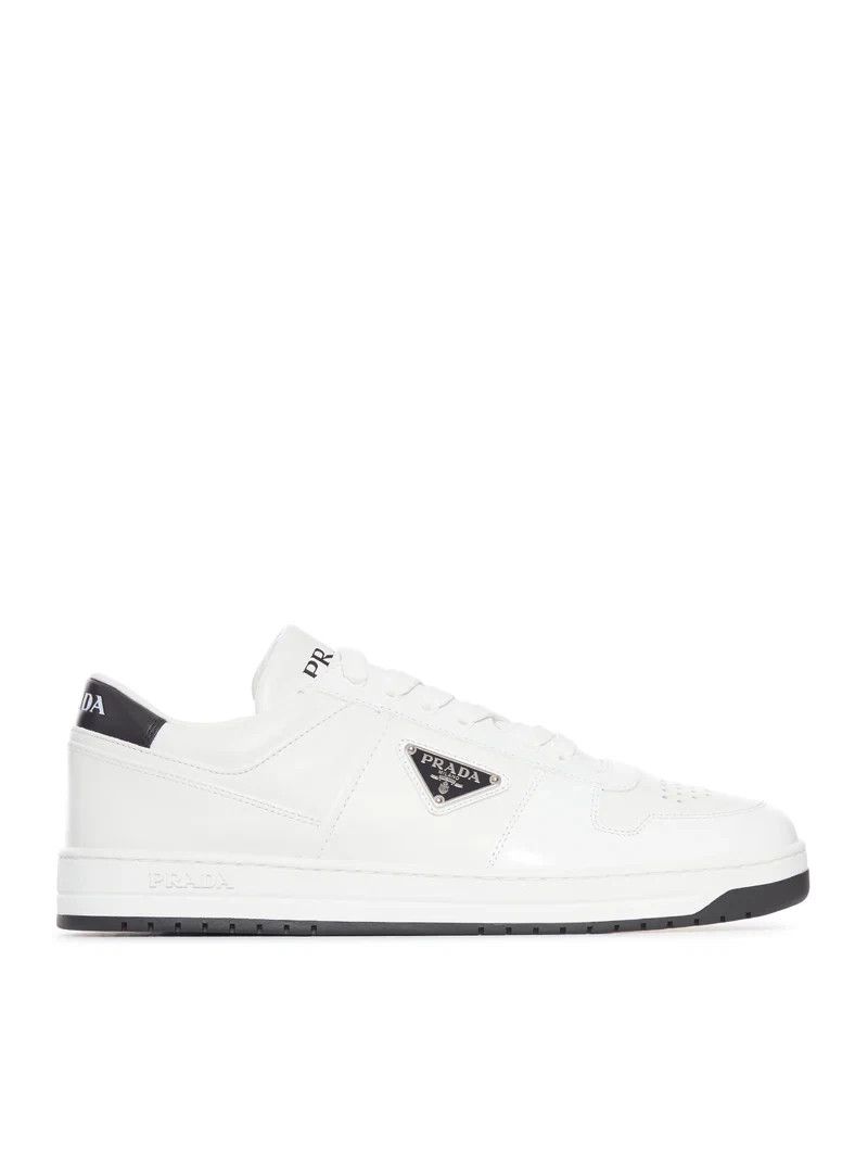 Prada PRADA Downtown $1120 W/B Leather Sneakers New Auth Size US 7.5 / EU 40-41 - 1 Thumbnail