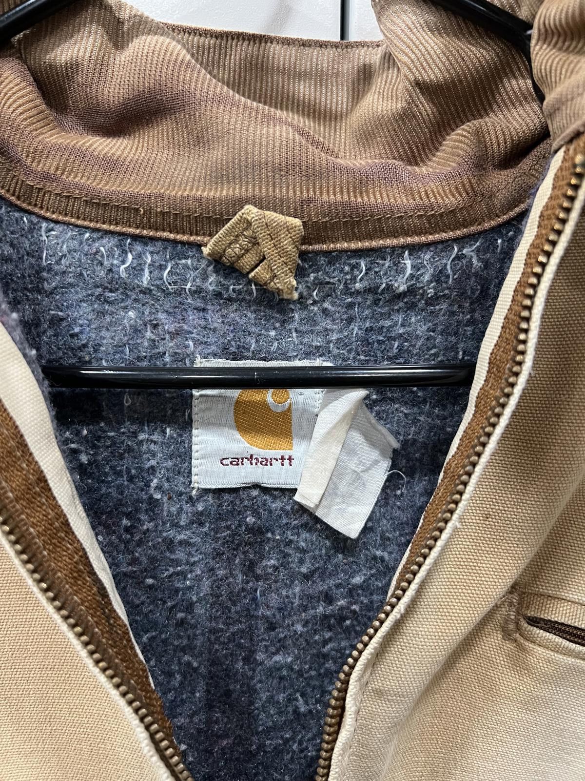 Carhartt 00s L Carhartt Biege Detroit Jacket Thrashed Size US XL / EU 56 / 4 - 3 Thumbnail