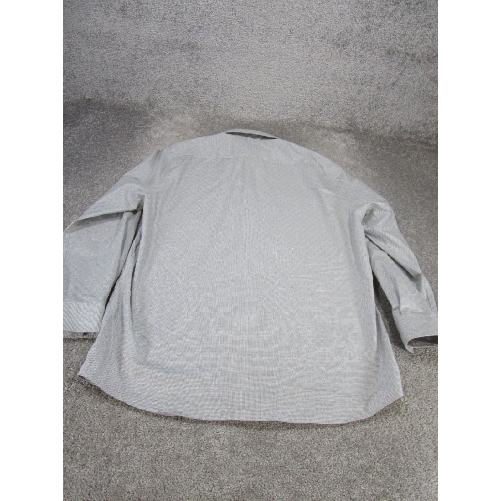 Michael Kors MICHAEL KORS Dress Shirt Mens 16.5 Long Sleeve Plaid Stretch Gray Cotton Regular Fit Size 42R - 3 Thumbnail