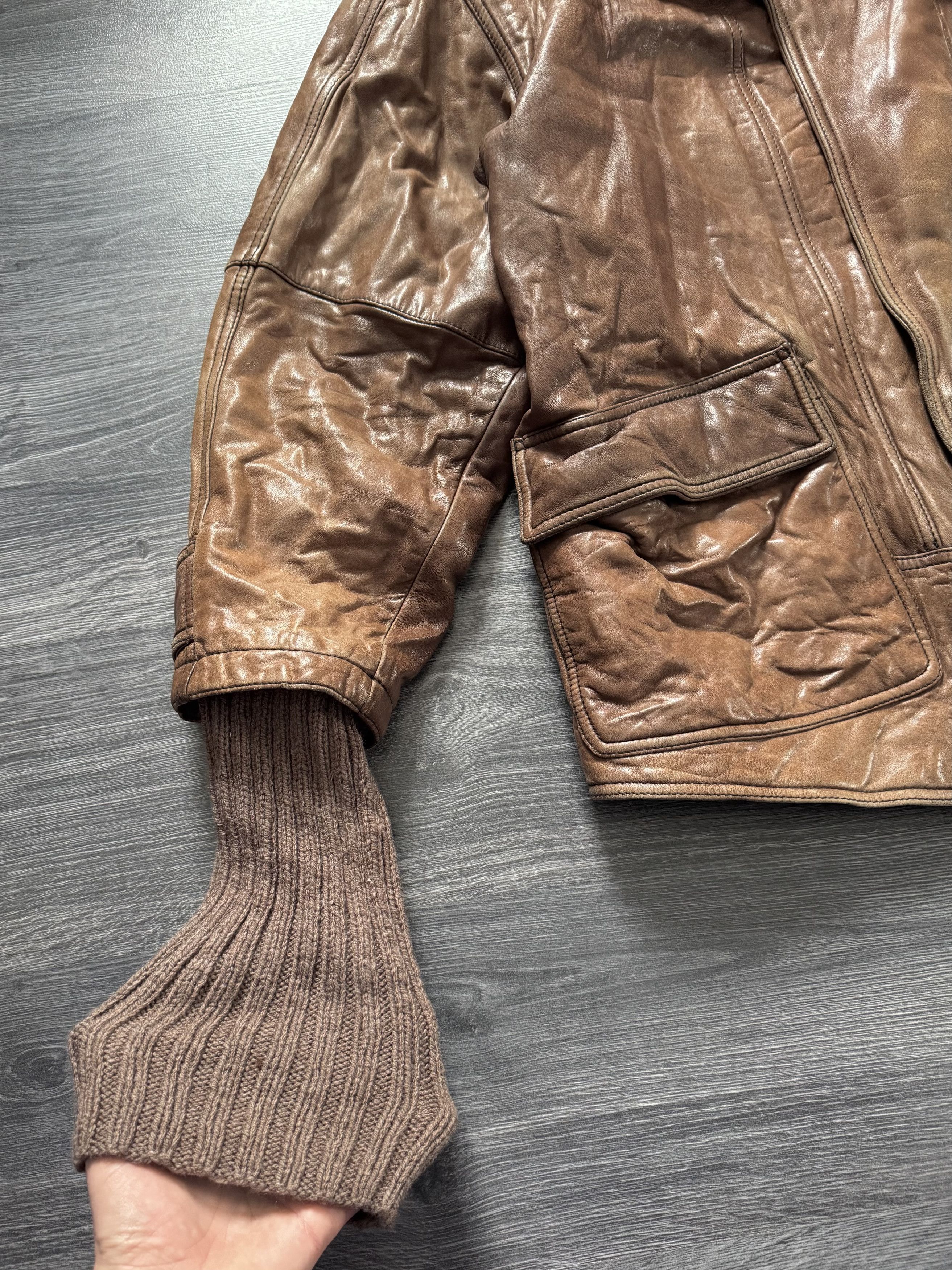 Vintage Vintage 80s La Matta Brown Leather Jacket – Italian Retro Size US L / EU 52-54 / 3 - 8 Thumbnail