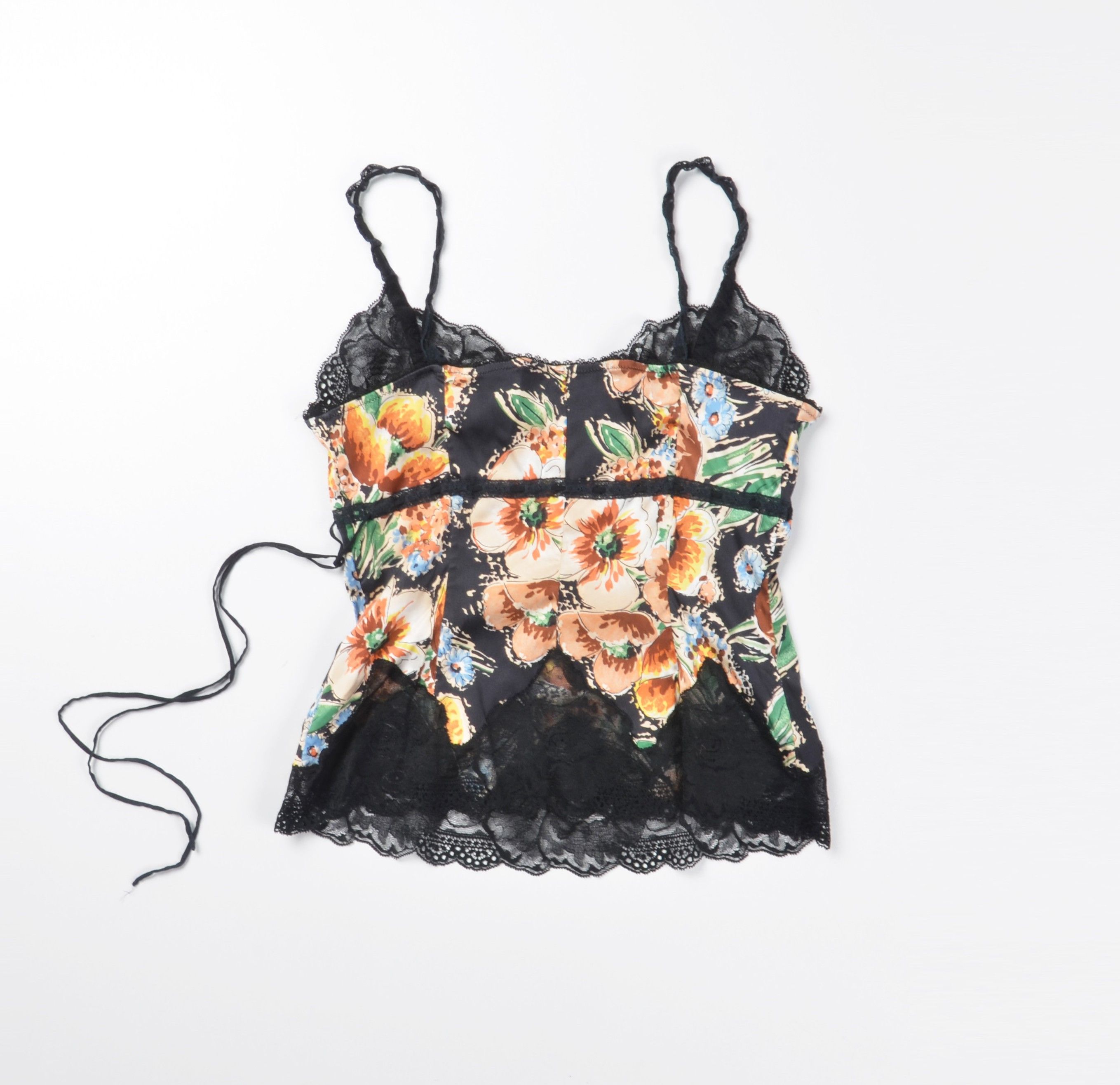 Vintage Vintage Floral Lace Sheer Lingerie Y2K Fairy Grunge Cami Top Size S / US 4 / IT 40 - 4 Thumbnail