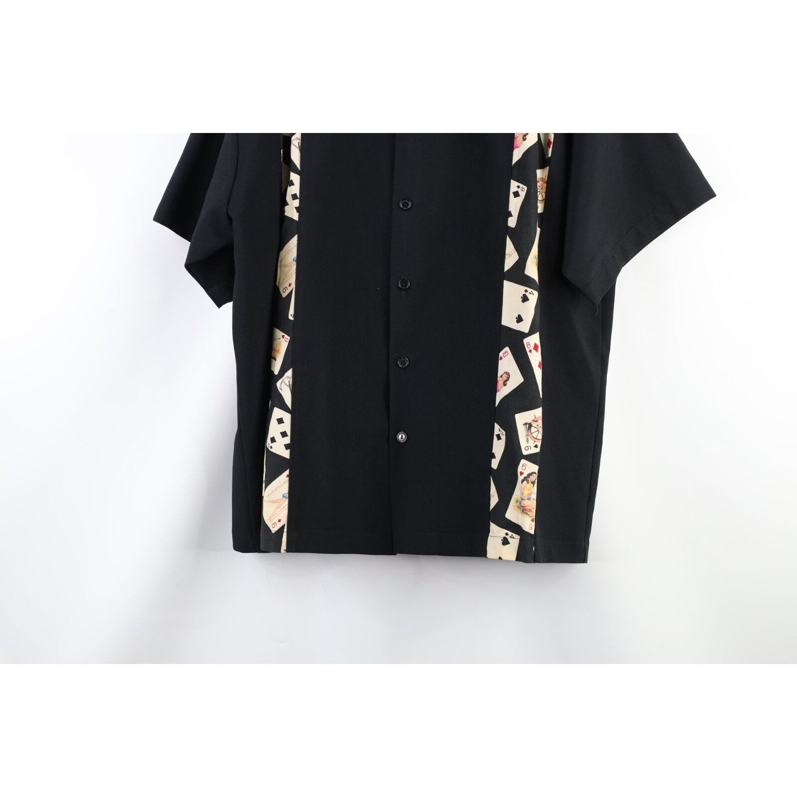 Vintage Vintage 90s Rockabilly Casino Cards Pinup Girl Bowling Shirt Size US XL / EU 56 / 4 - 3 Thumbnail