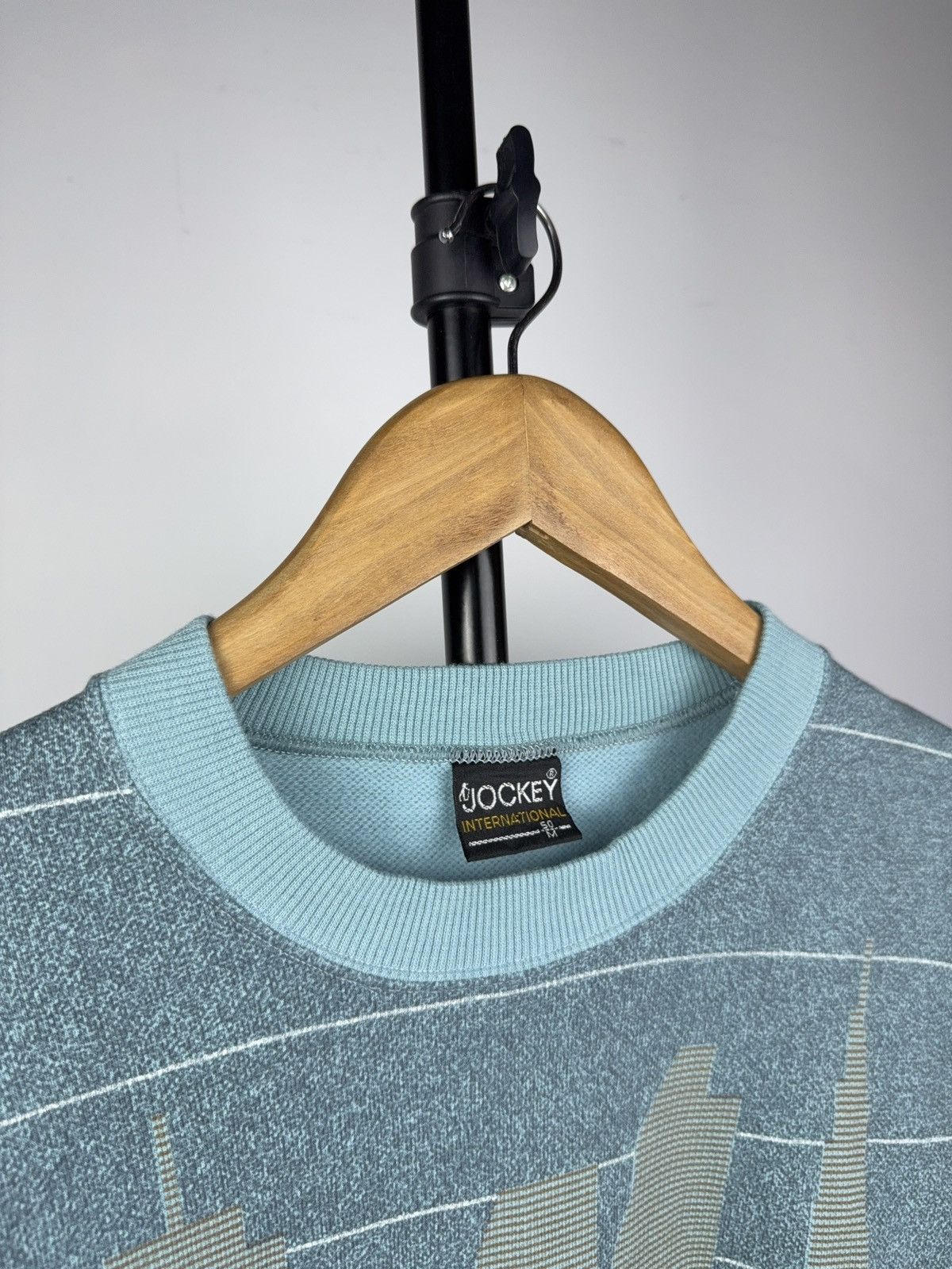 Jockey Vintage 00s Jockey Skyline Knit Sweater Blue City Pattern Size US M / EU 48-50 / 2 - 3 Thumbnail