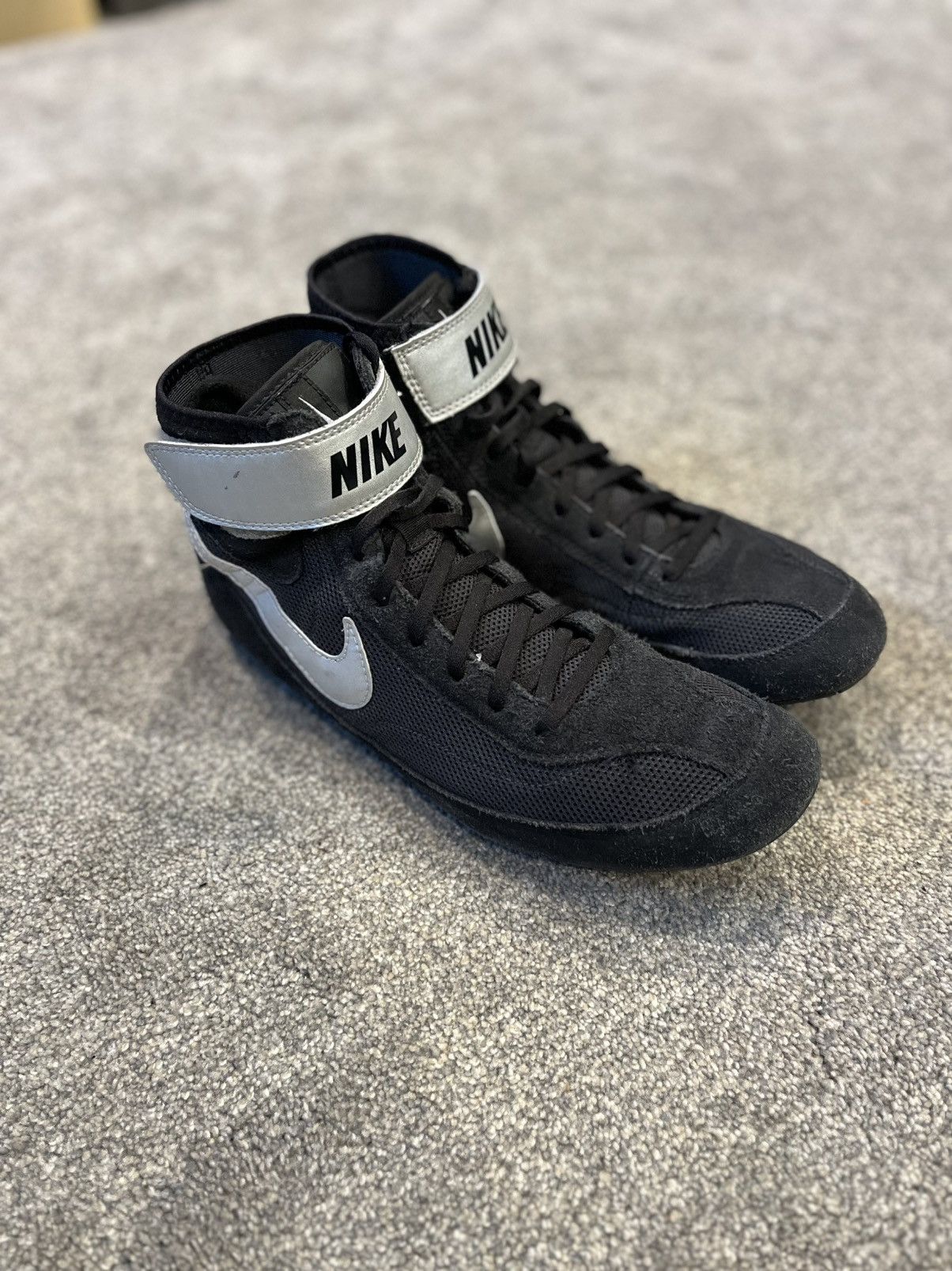 Nike Nike Mens SpeedSweep VII Blk/Sliver Lace-Up Wrestling Shoes Size US 12 / EU 45 - 3 Thumbnail