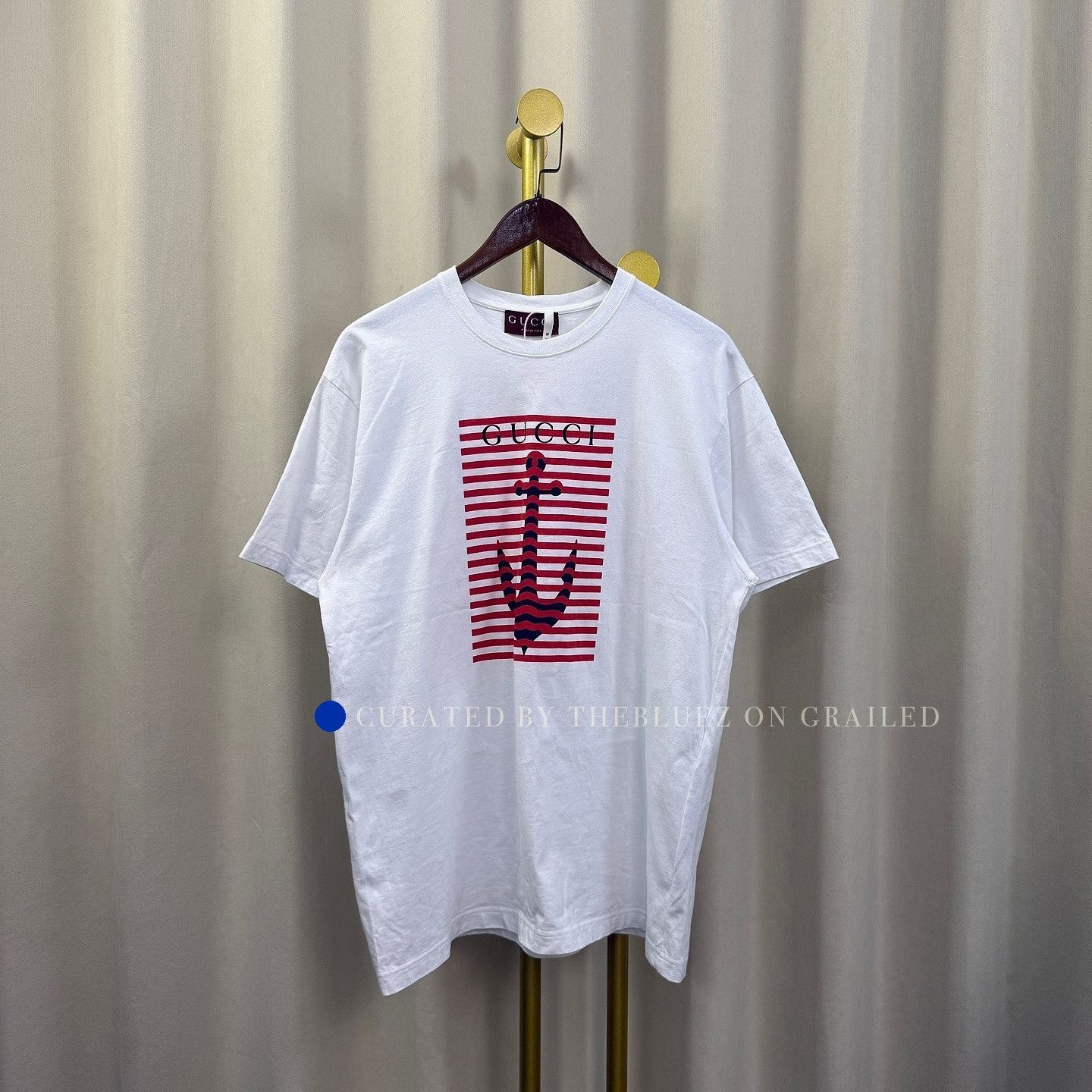 Gucci Anchor Print Short Sleeve Tee, Size M Size US M / EU 48-50 / 2 - 1 Thumbnail