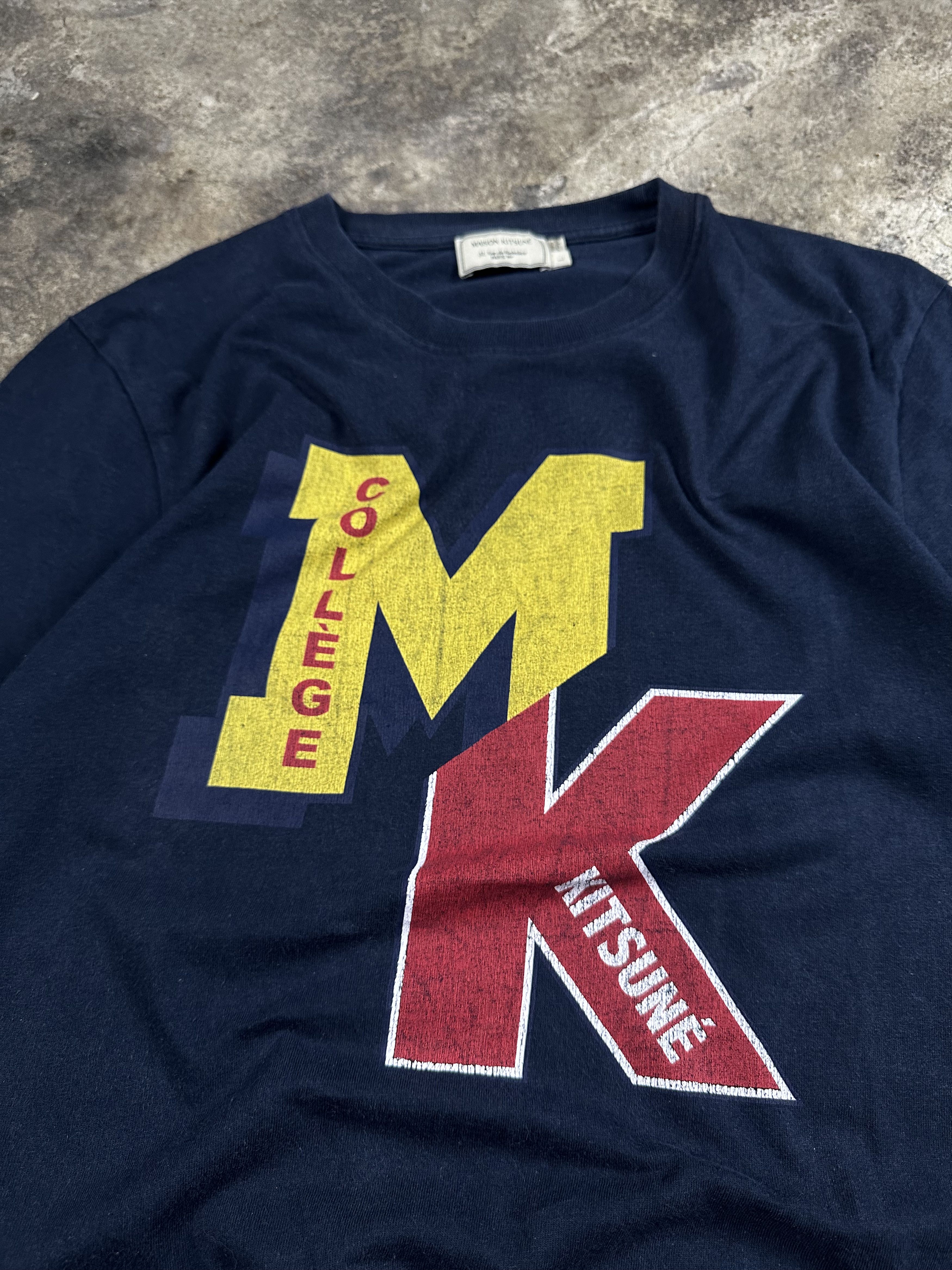 Maison Kitsune Maison Kitsunec MK Logo T-shirt Navy Size US L / EU 52-54 / 3 - 2 Thumbnail