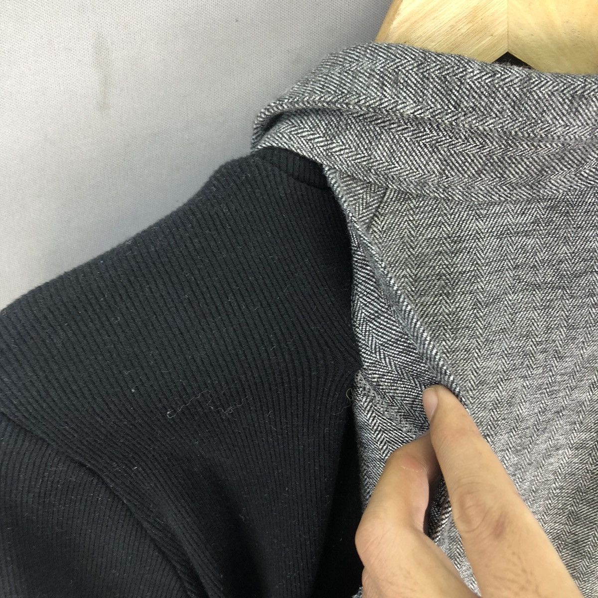 Japanese Brand Avant Garde ❗️Emoda Hybrid Button Up Double Layer Shirt Size XS / US 0-2 / IT 36-38 - 5 Thumbnail
